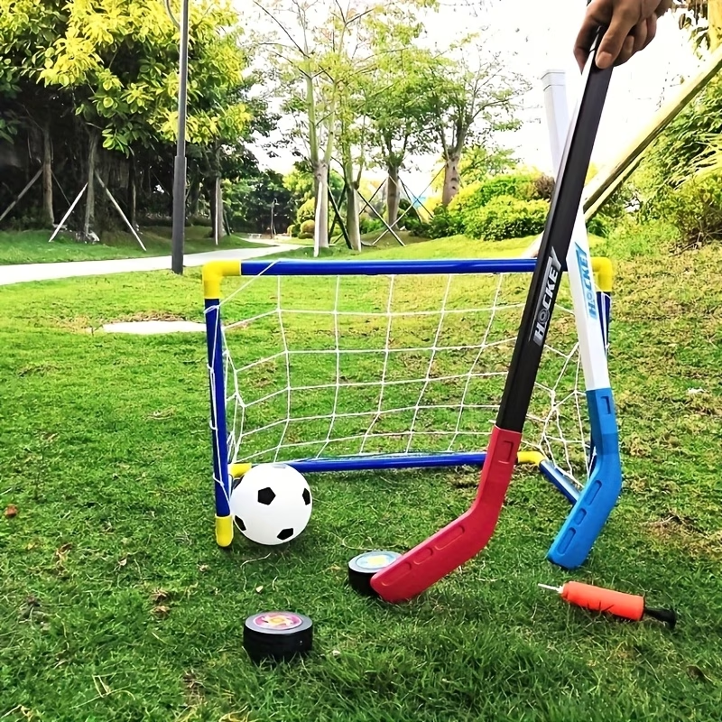 Kids Outdoor Hockey Set - 2 in 1 Kids Hockey &