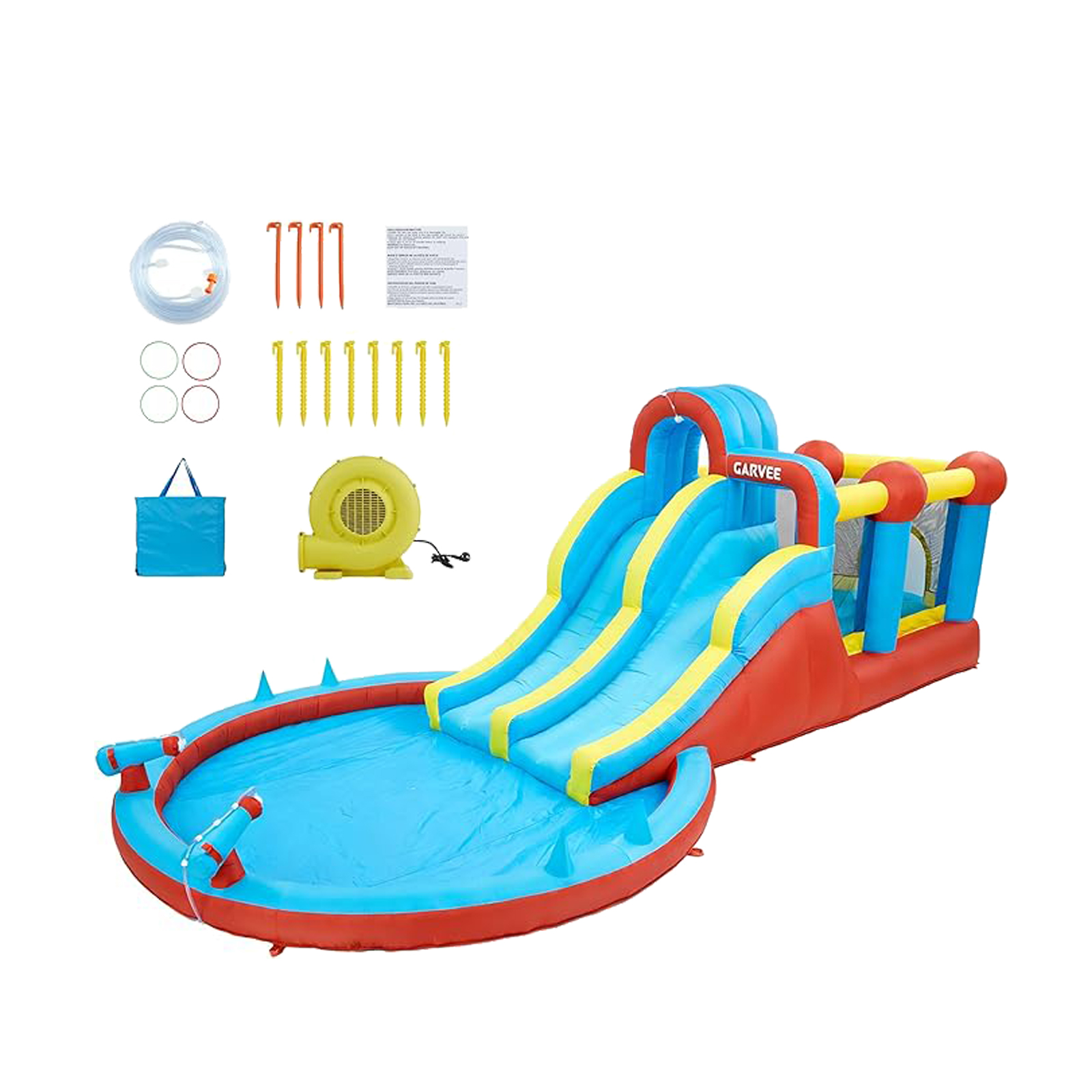 Kids Outdoor Inflatable - All-Season 8-in-1 Inflatable Water Park –