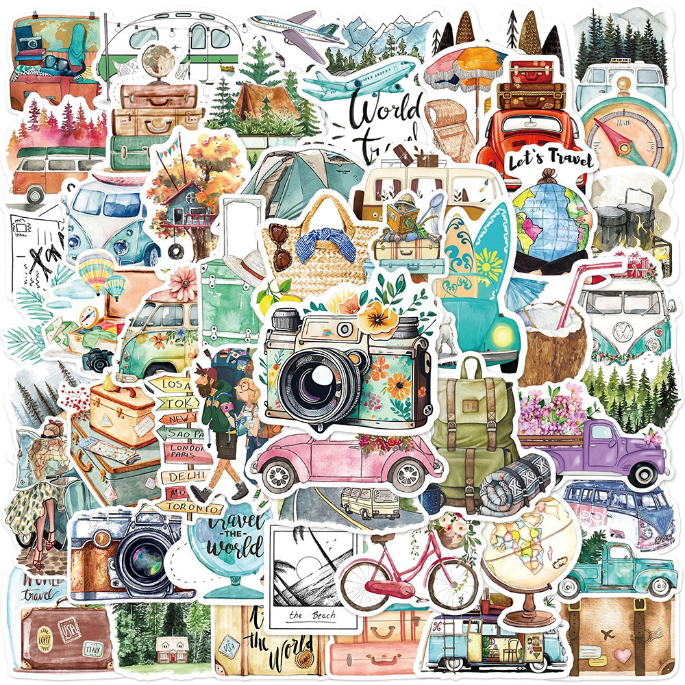 Kids Outdoor Vehicles - 10/30/50pcs Outdoor Travel World Graffiti Stickers