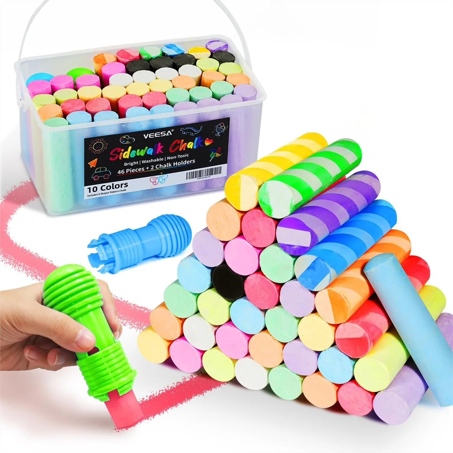 Chalk Outdoor Jumbo - Jumbo Sidewalk Chalk Set for Kids
