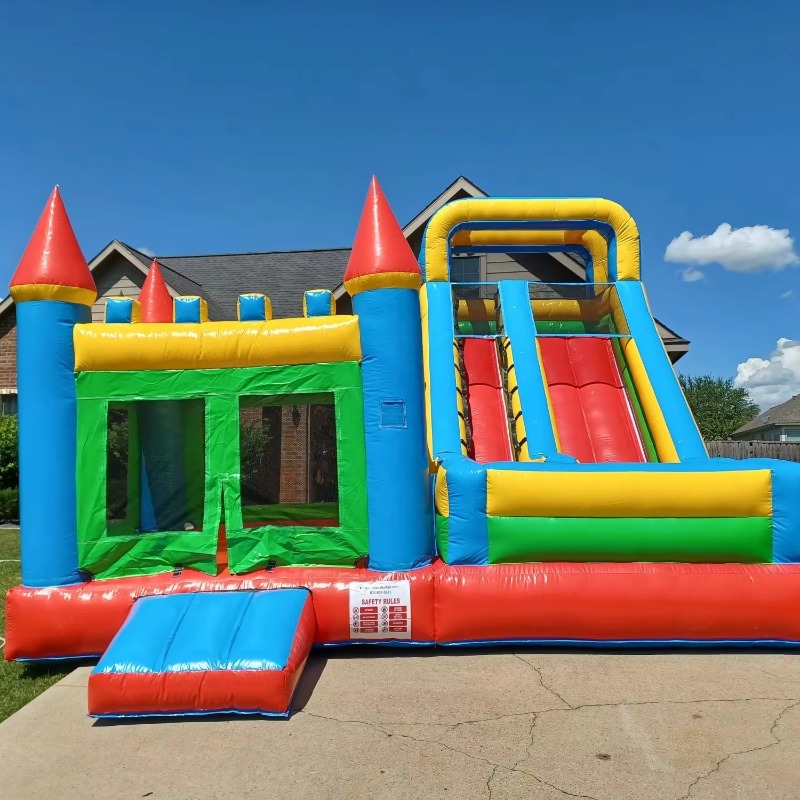 Kids Outdoor Jumping Castle - Inflatable Slides Combo Outdoor Inflatable Playground
