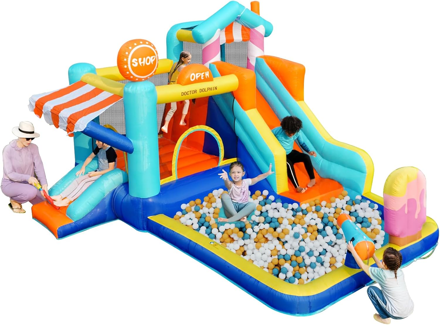 Kids Outdoor Inflatable - Kids Inflatable Bounce House with Double
