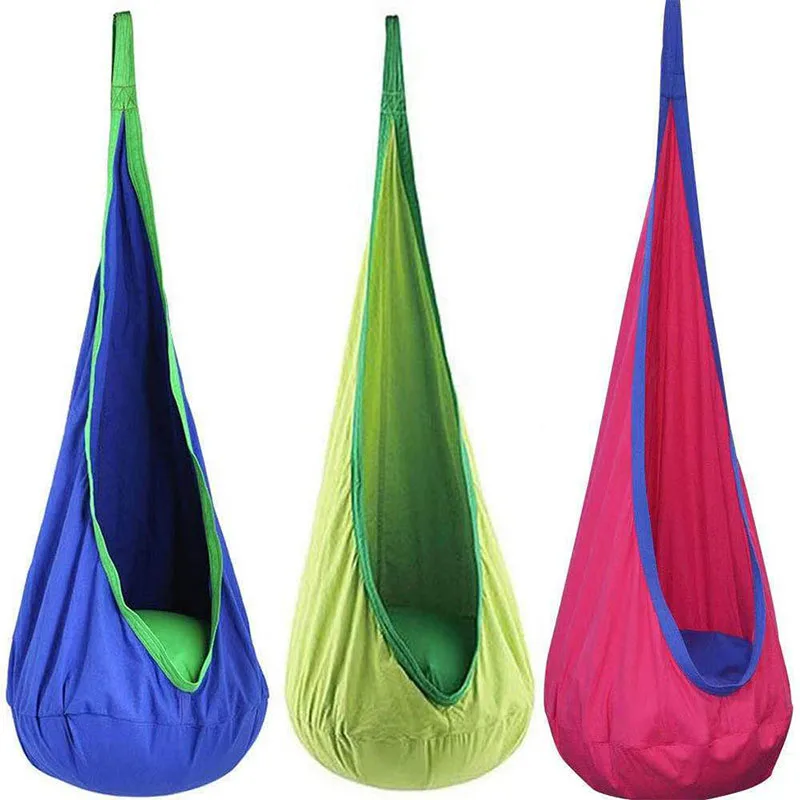 Kids Outdoor Hanging Chair - Child Hanging Hammock Chair With Inflatable