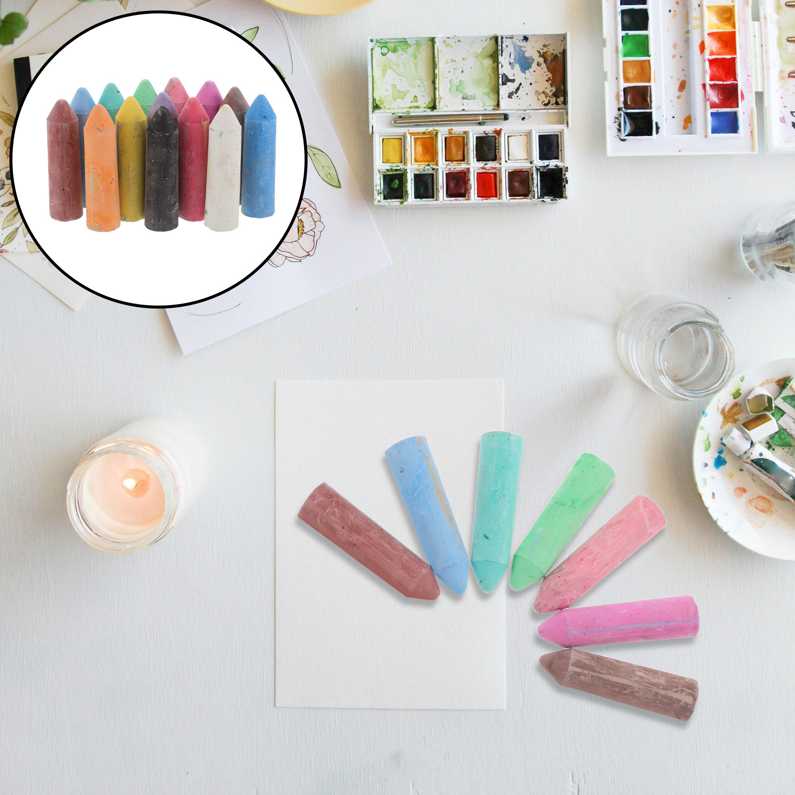 Chalk Outdoor Jumbo - 20Pcs Washable Jumbo Outdoor Chalk Sidewalk