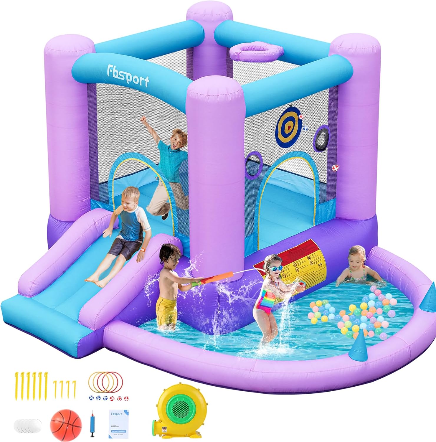 Kids Outdoor Inflatable - Inflatable Bounce House for Kids Toddlers