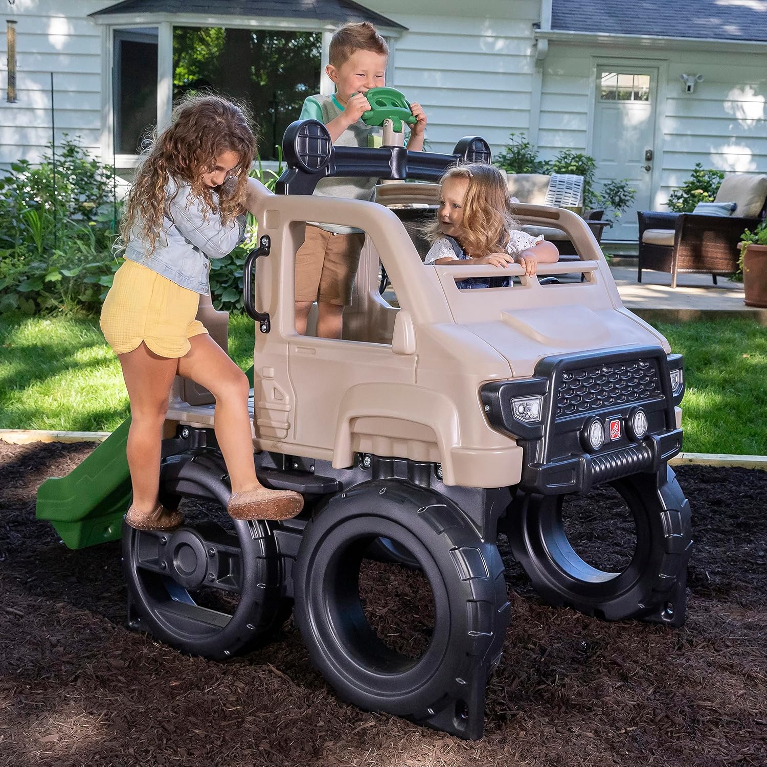 Truck Climber, Kids Outdoor Pl – Kids Outdoor Jungle Gym With Slide Bewertung und Preis