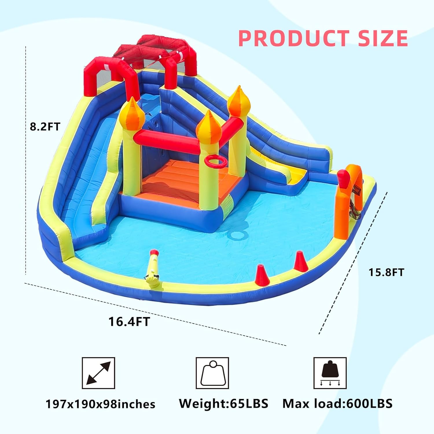 Kids Jumping Castle with Two L – Kids Outdoor Jump House Bewertung und Preis