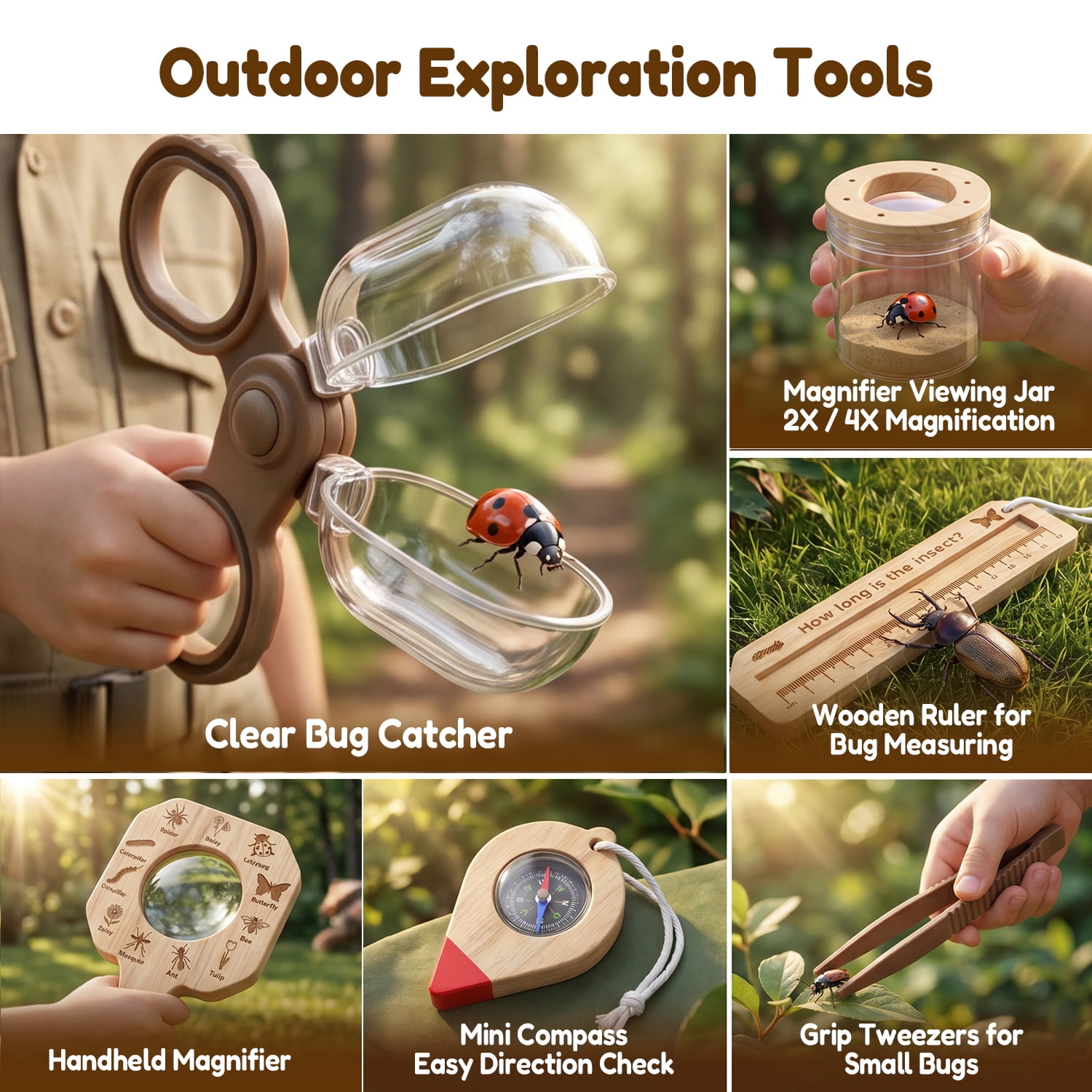 Wooden Bug Catching Kit With T – Kids Outdoor Set Bewertung und Preis