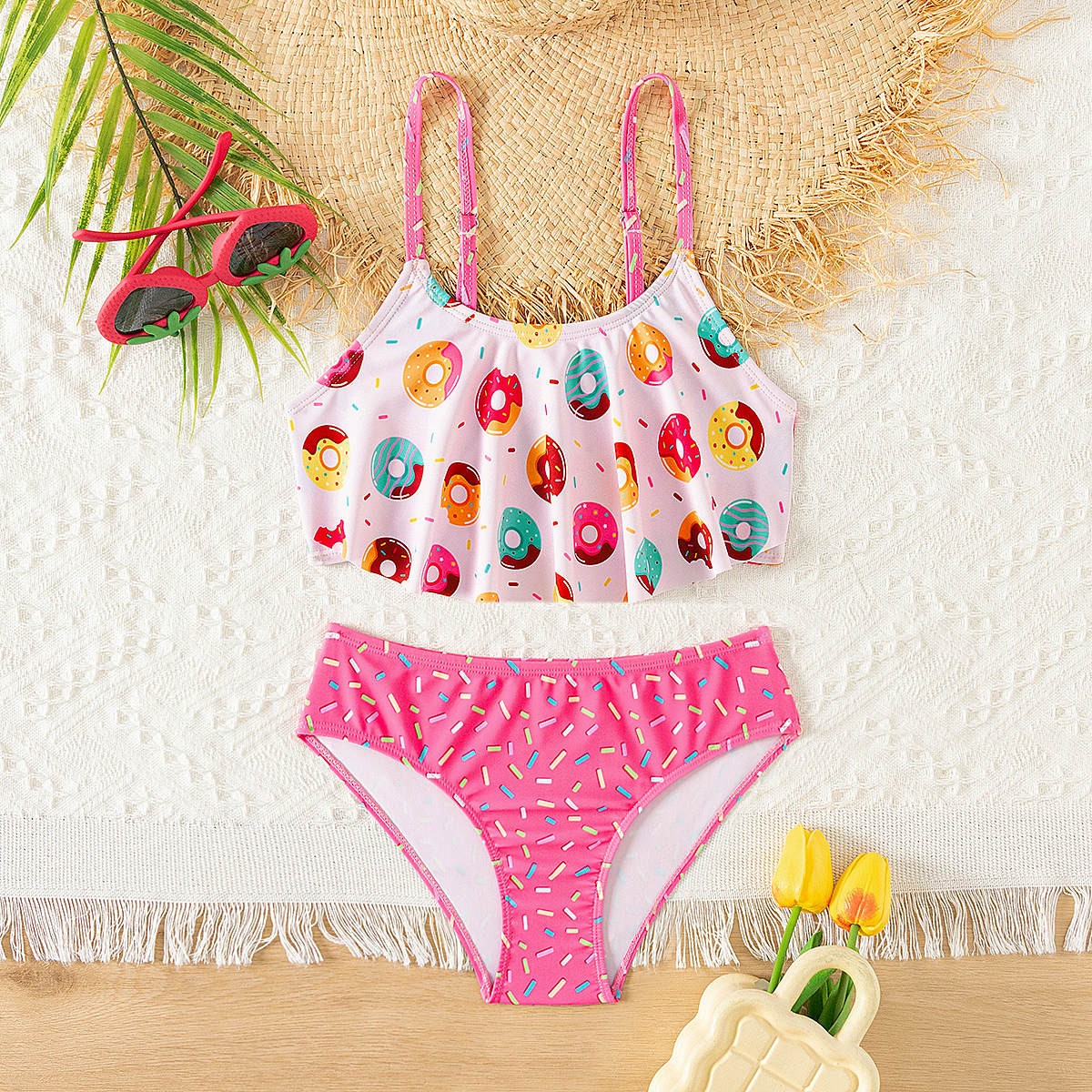 Donut Print Ruffle Girls 2 Pie – Outdoor Kid Bewertung und Preis