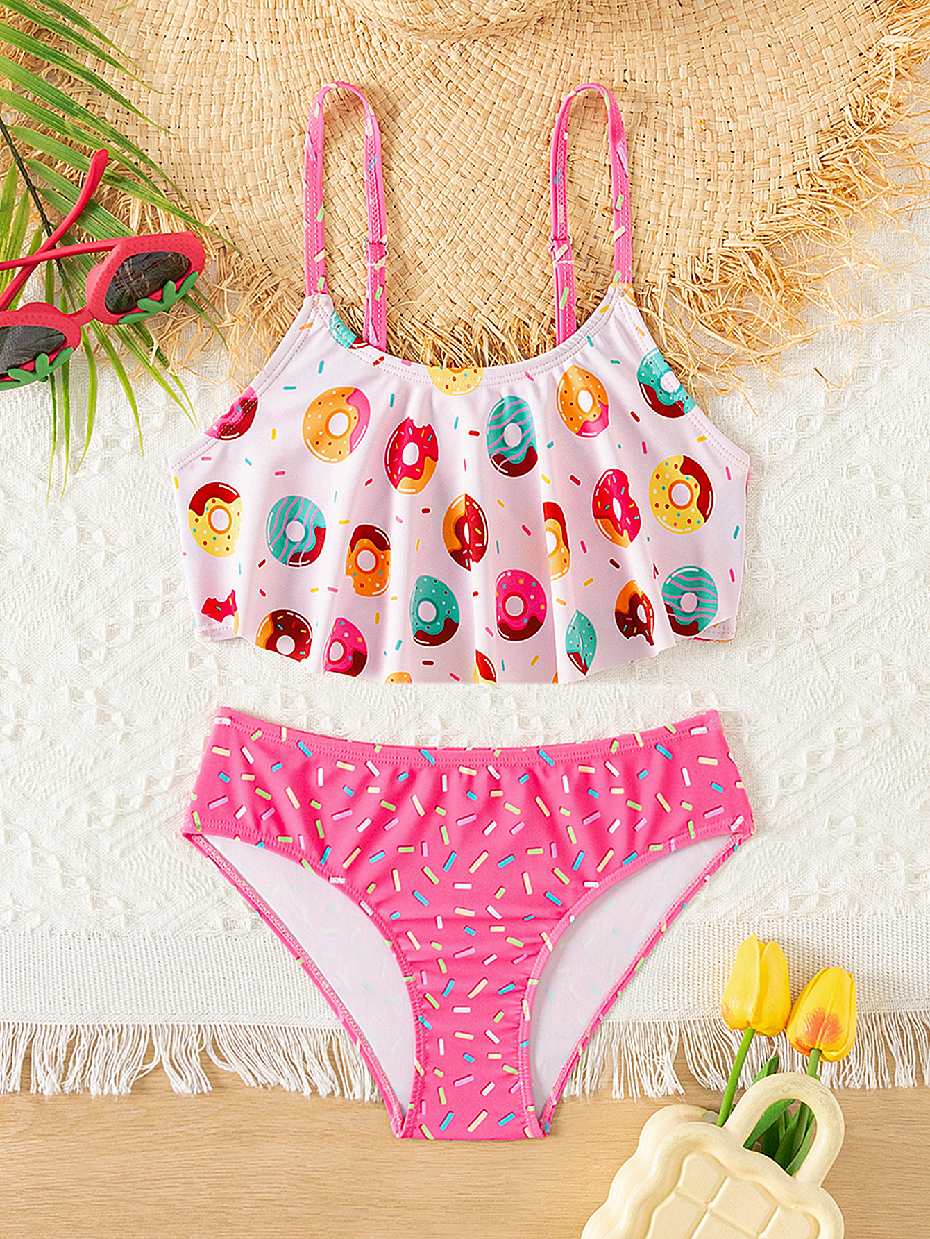 Donut Print Ruffle Girls 2 Pie – Outdoor Kid Bewertung und Preis