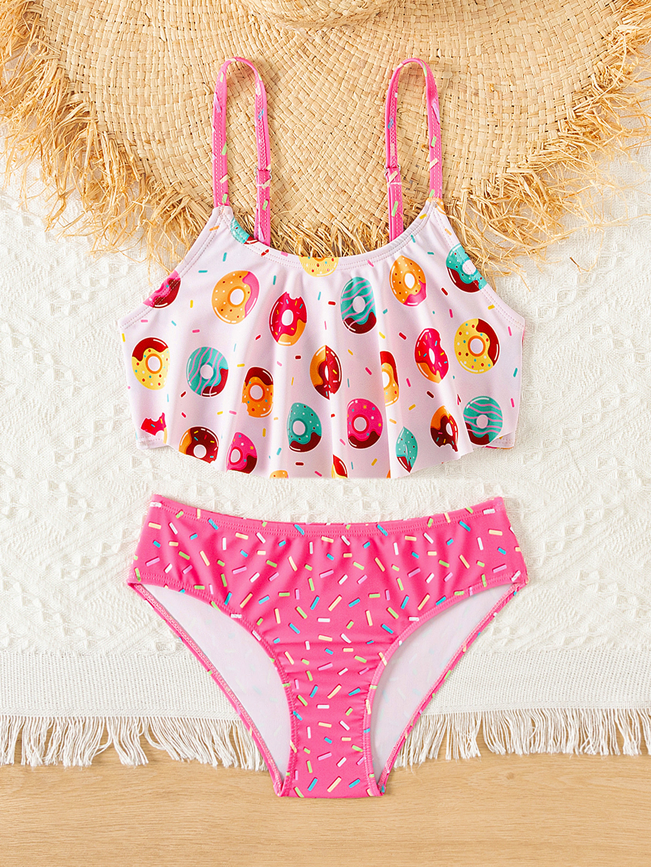 Donut Print Ruffle Girls 2 Pie – Outdoor Kid Bewertung und Preis