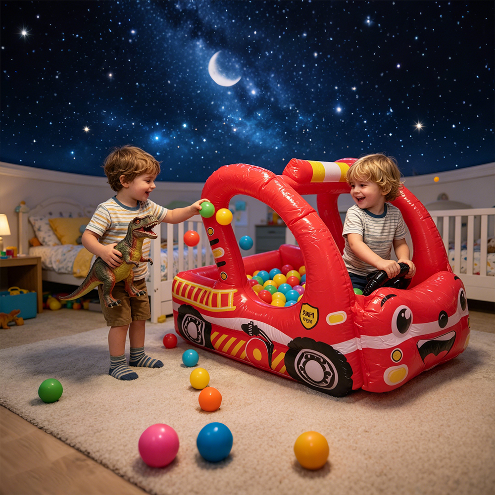 Inflatable Fire Truck with Bal – Outdoor Kids In An Indoor World Bewertung und Preis