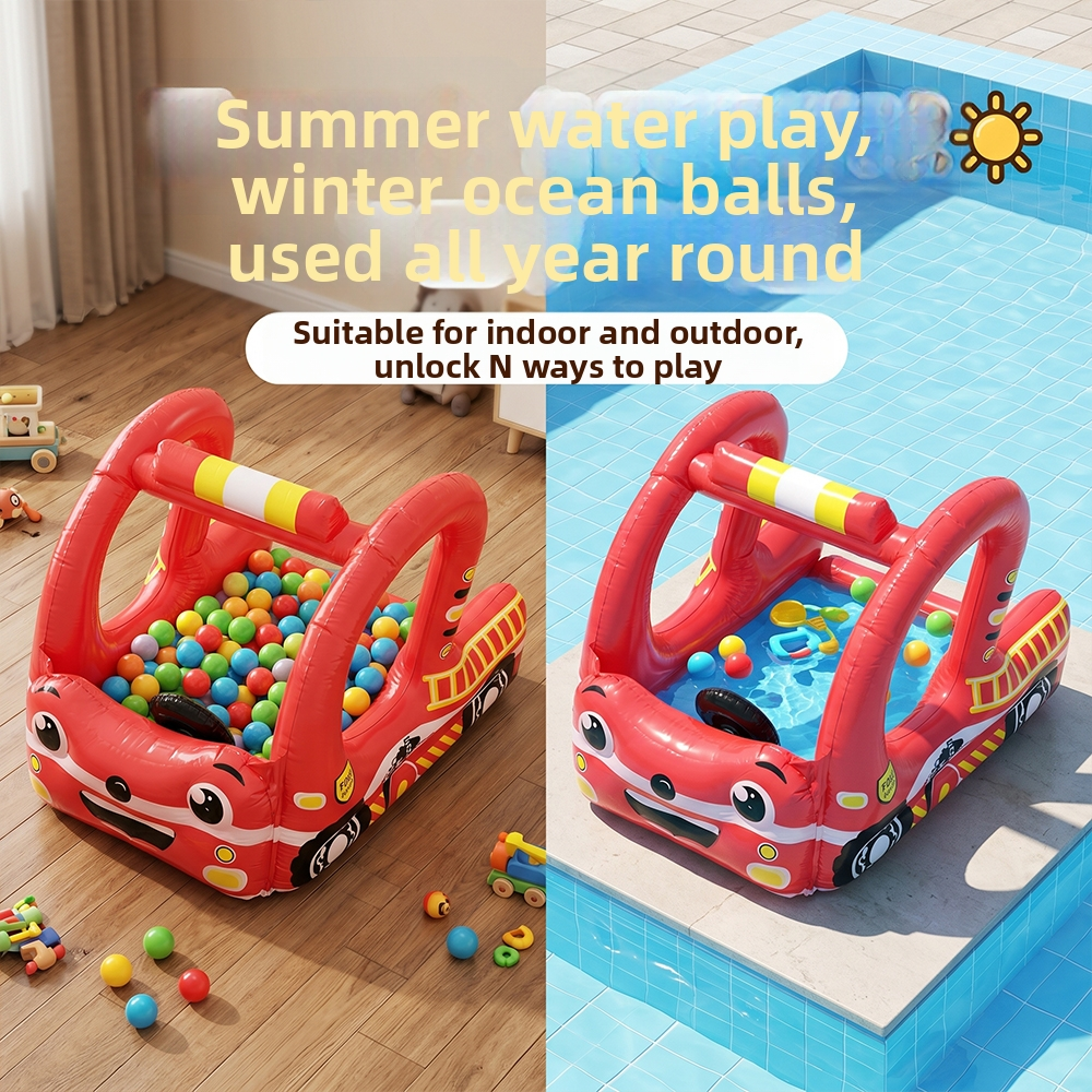 Inflatable Fire Truck with Bal – Outdoor Kids In An Indoor World Bewertung und Preis