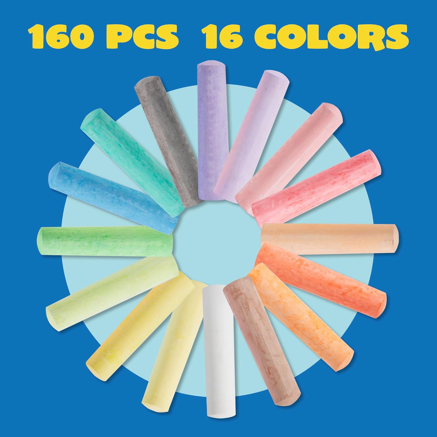 160 PCS Sidewalk Chalks Set No – Chalk Outdoor Jumbo Bewertung und Preis