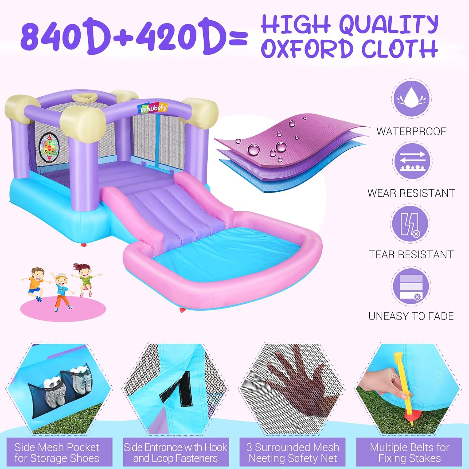 Kids Inflatable Bounce House w – Kids Outdoor Jump House Bewertung und Preis
