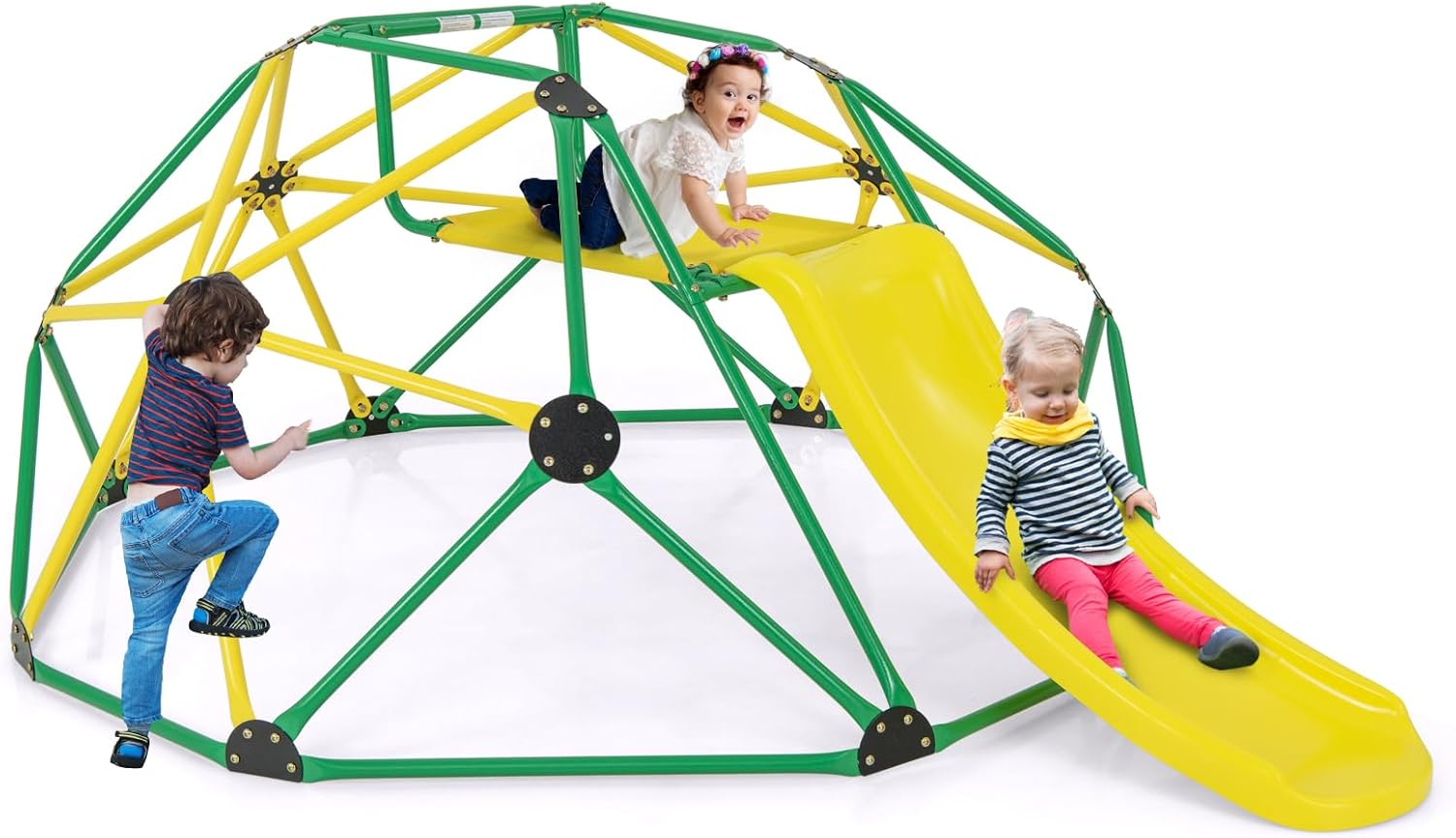 Climbing Dome with Slide, Kids – Kids Outdoor Jungle Gym With Slide Bewertung und Preis
