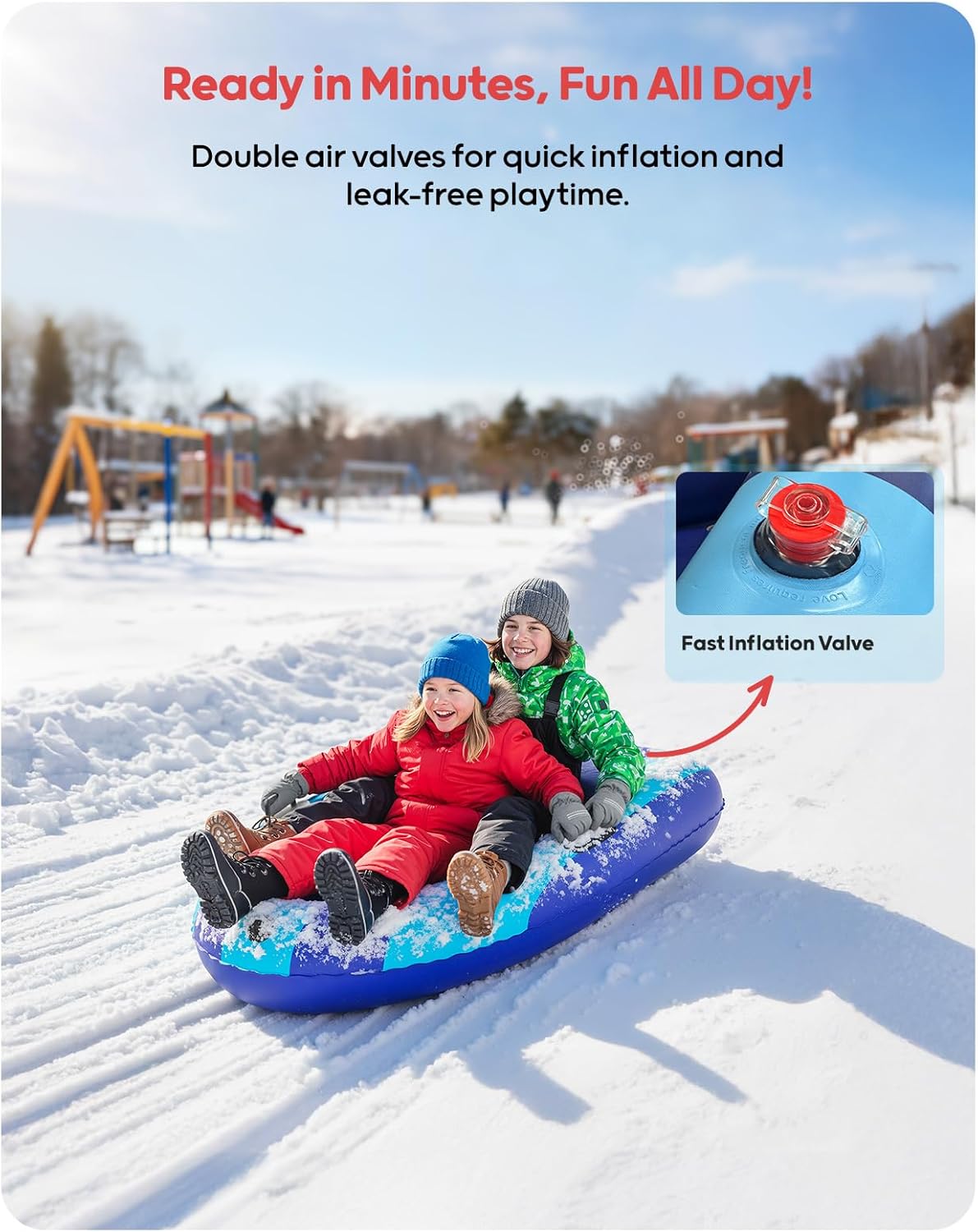 QPAU Inflatable PVC Snow Sled  – Outdoor Kid Bewertung und Preis