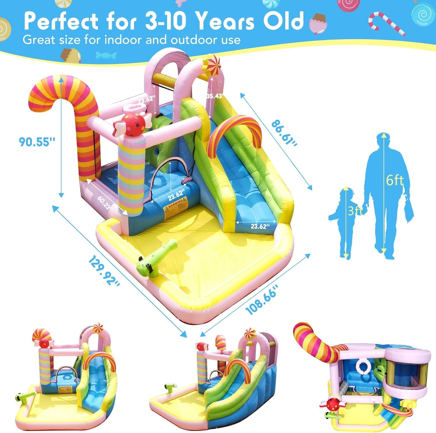 Kids Inflatable Water Slide Bo – Kids Outdoor Inflatable Bewertung und Preis
