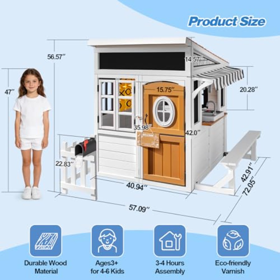 Outdoor playhouse for kids 3-1 – Kids Outdoor Nature Play Bewertung und Preis