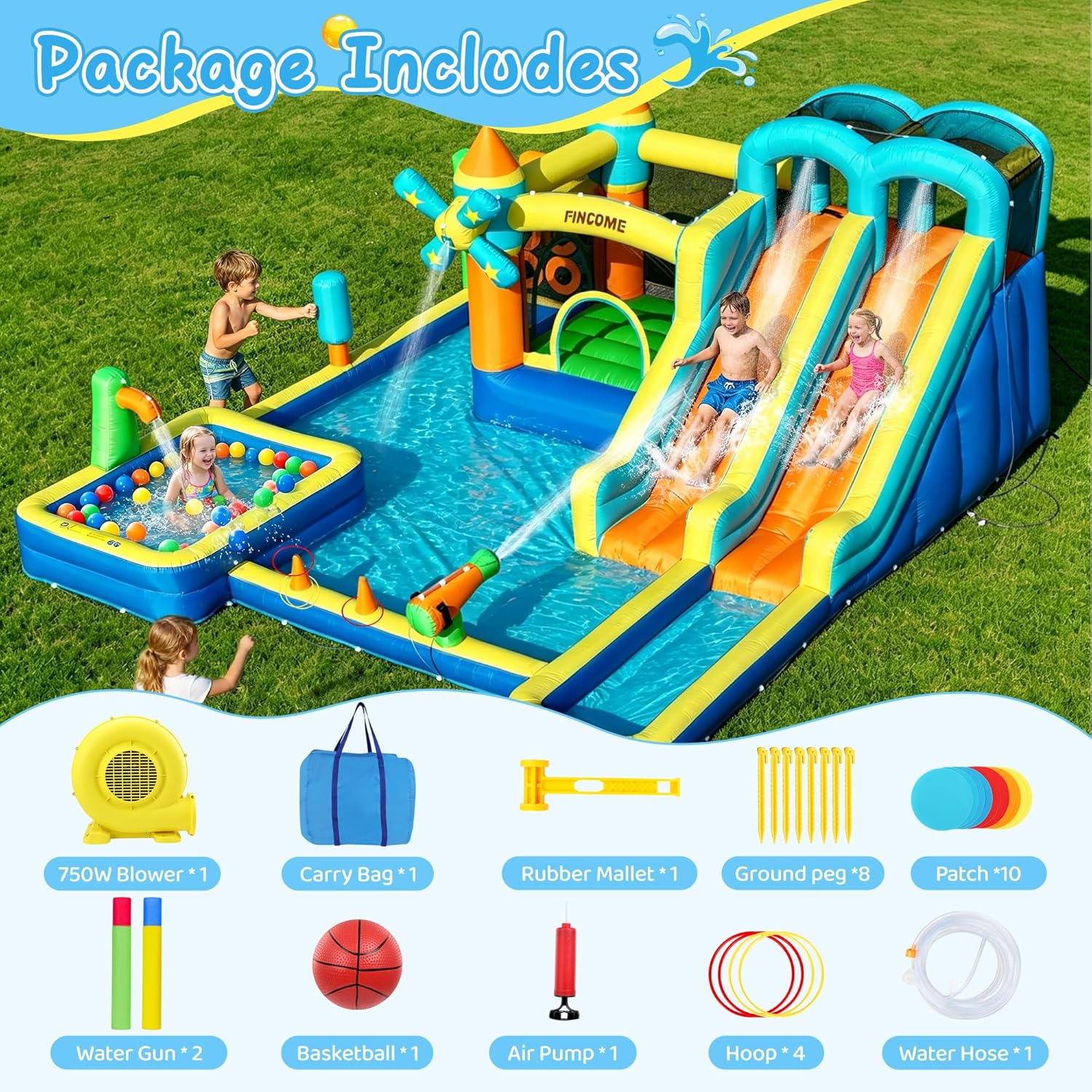 10-in-1 Inflatable Bouncy Cast – Kids Outdoor Inflatable Bewertung und Preis