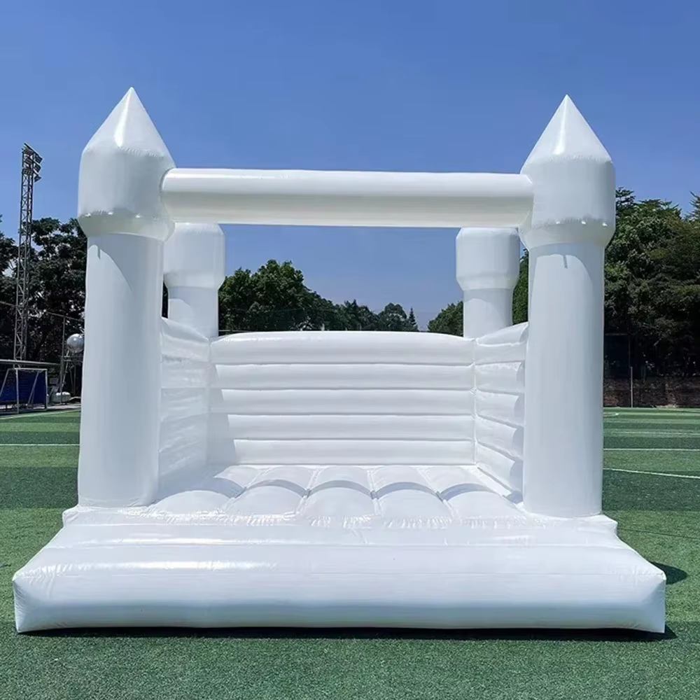 White Inflatable Bounce House  – Kids Outdoor Jump House Bewertung und Preis