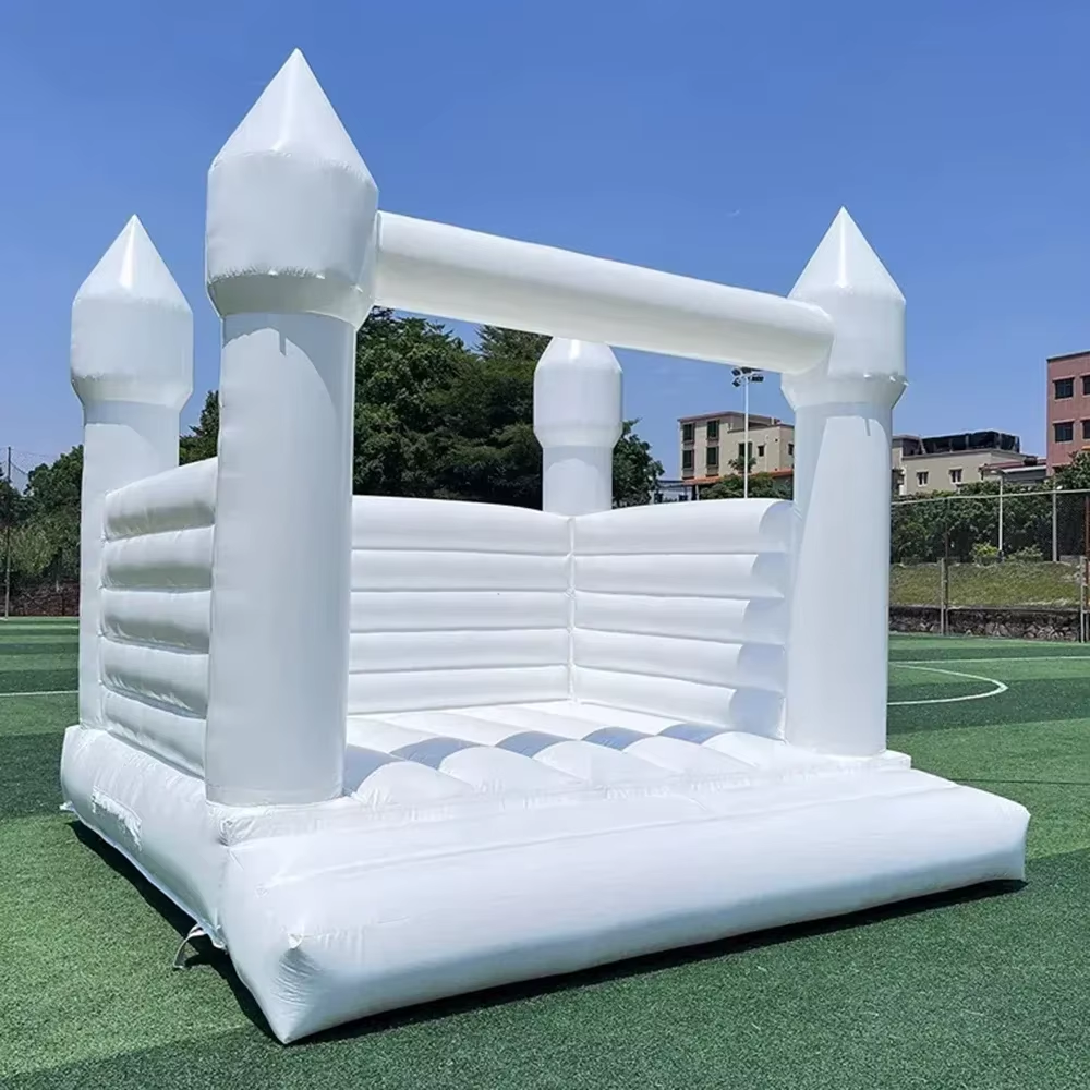 White Inflatable Bounce House  – Kids Outdoor Jump House Bewertung und Preis