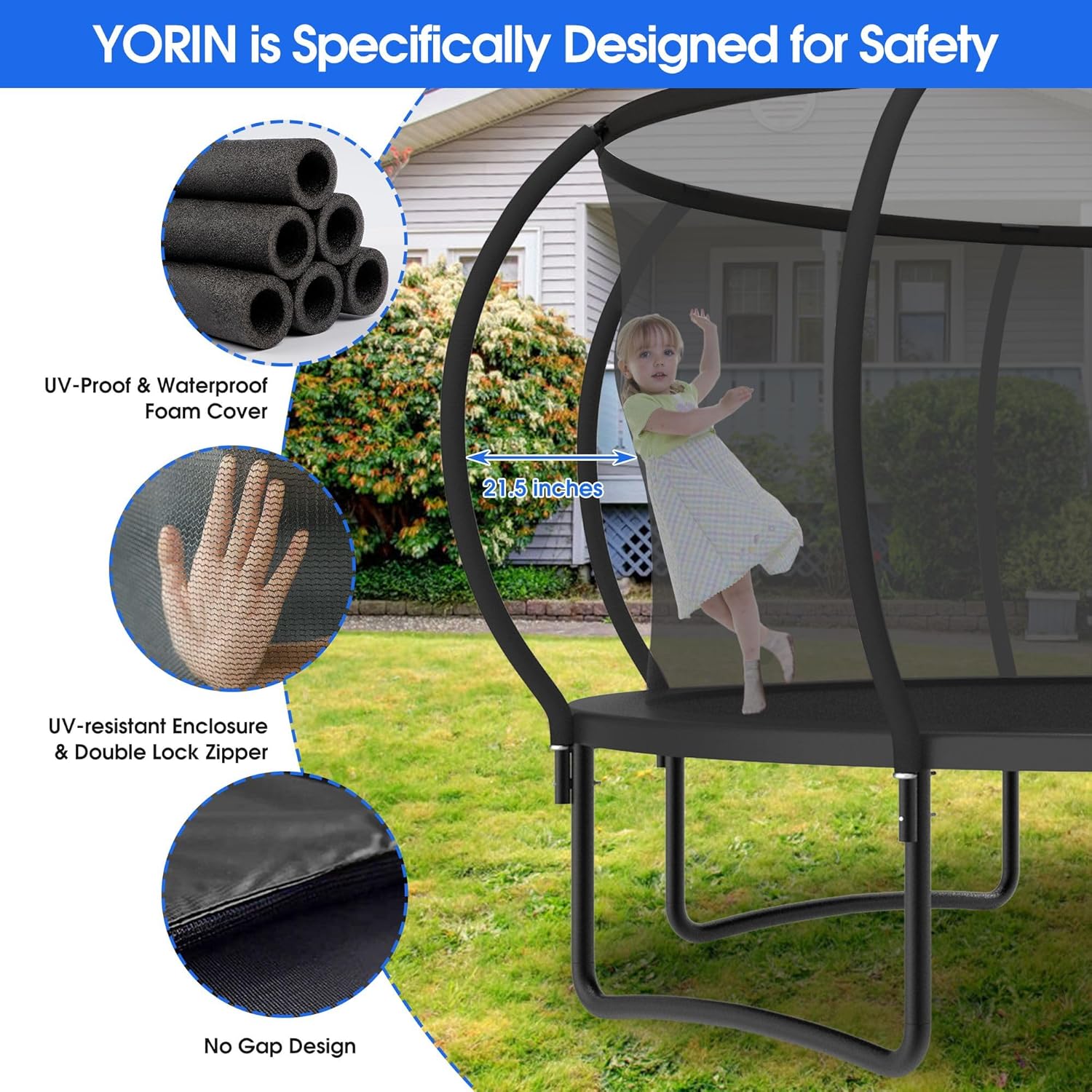 Large Outdoor Trampoline with  – Kids Outdoor Set Bewertung und Preis