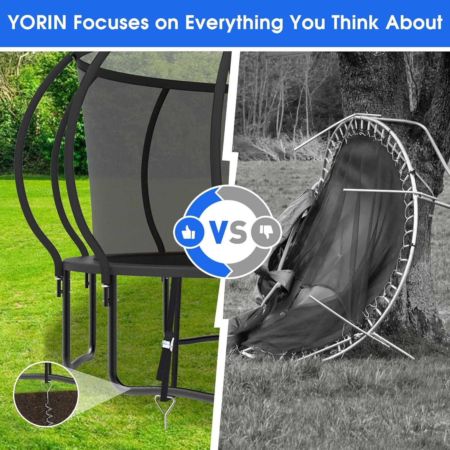 Large Outdoor Trampoline with  – Kids Outdoor Set Bewertung und Preis