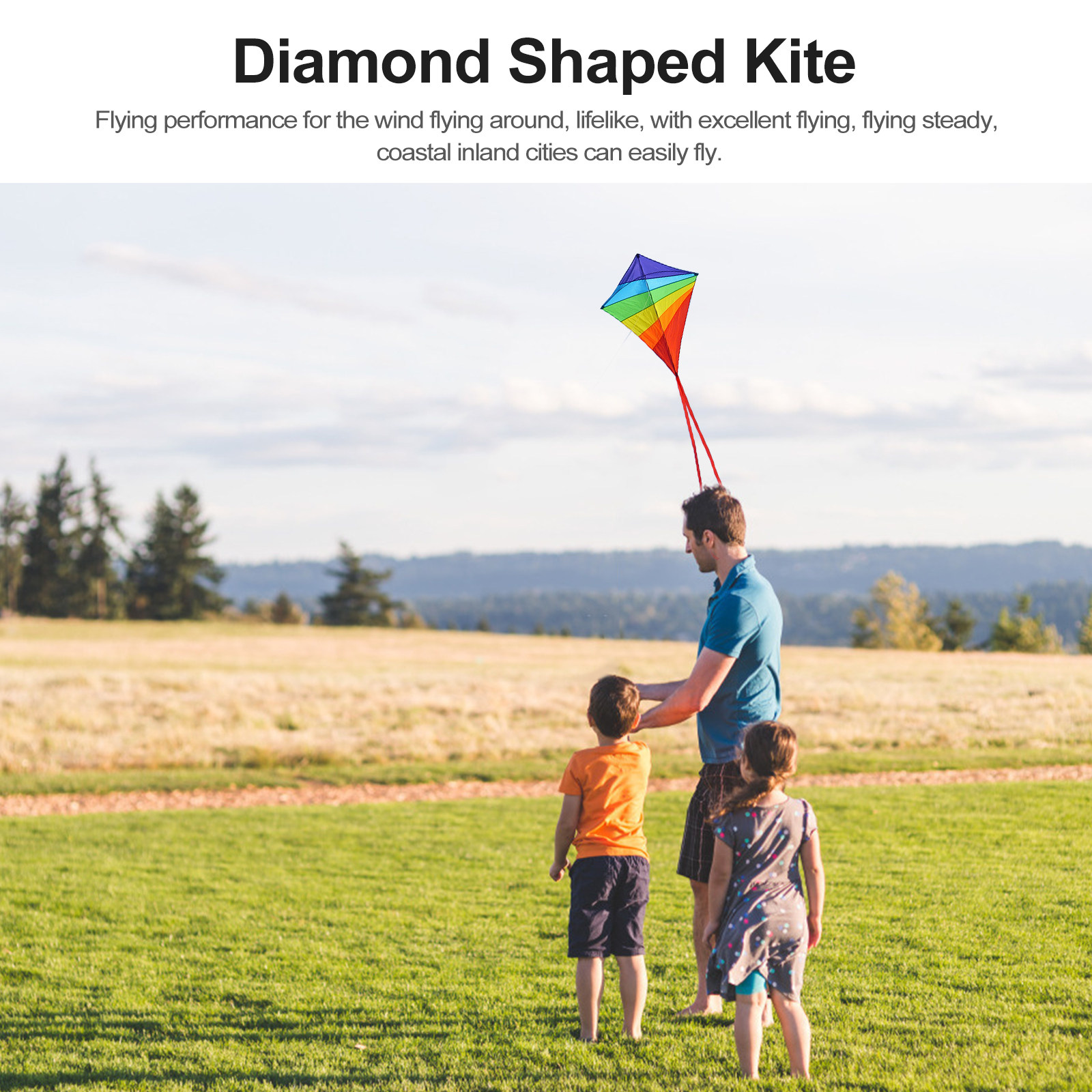 Shape Rainbow Kite with Long T – Kite Easy Fly Kids Bewertung und Preis