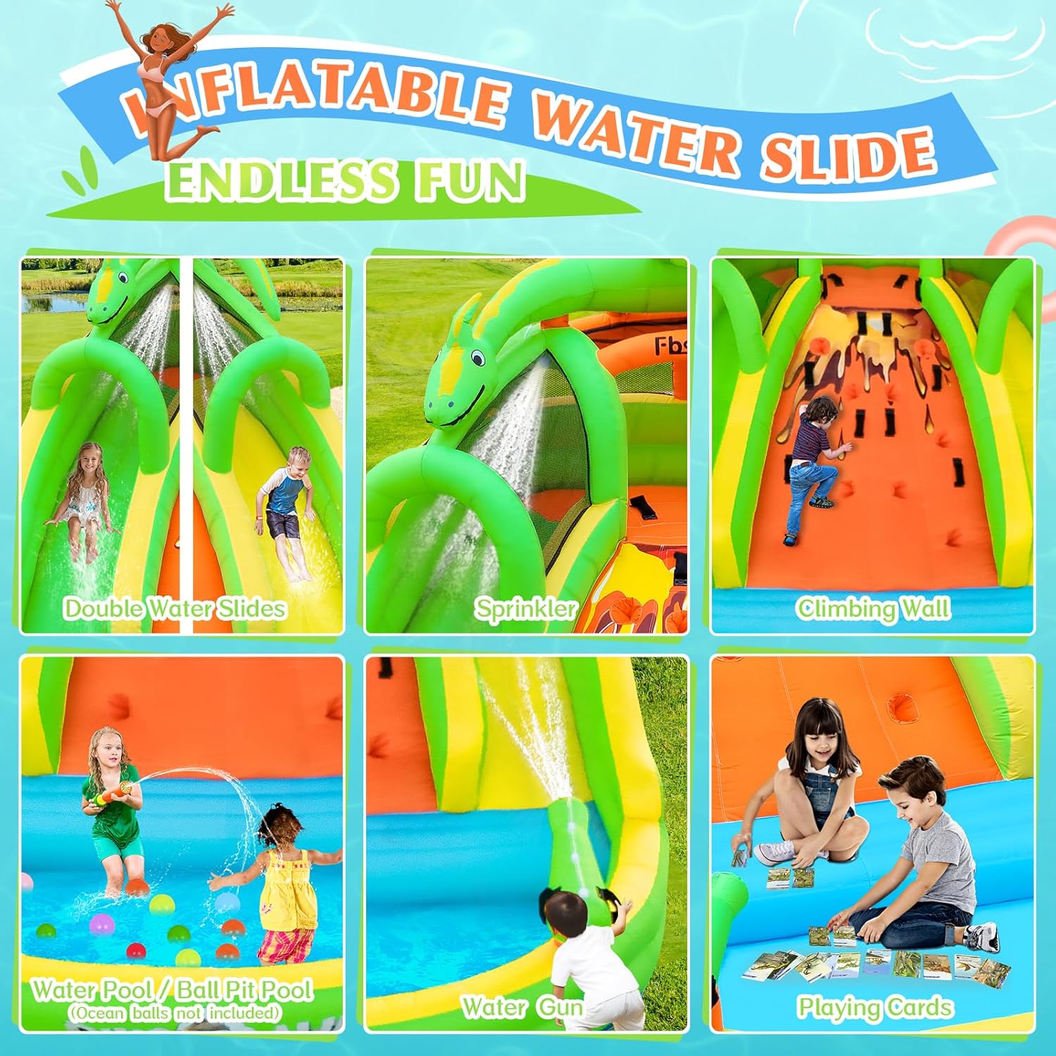 Kids Inflatable Bounce House w – Kids Outdoor Inflatable Bewertung und Preis
