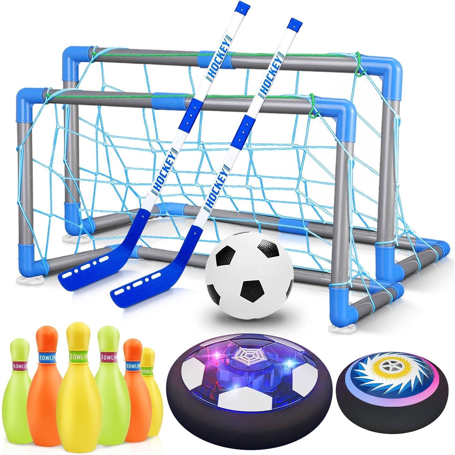 3-in-1 Hover Soccer Ball Hocke – Kids Outdoor Hockey Set Bewertung und Preis