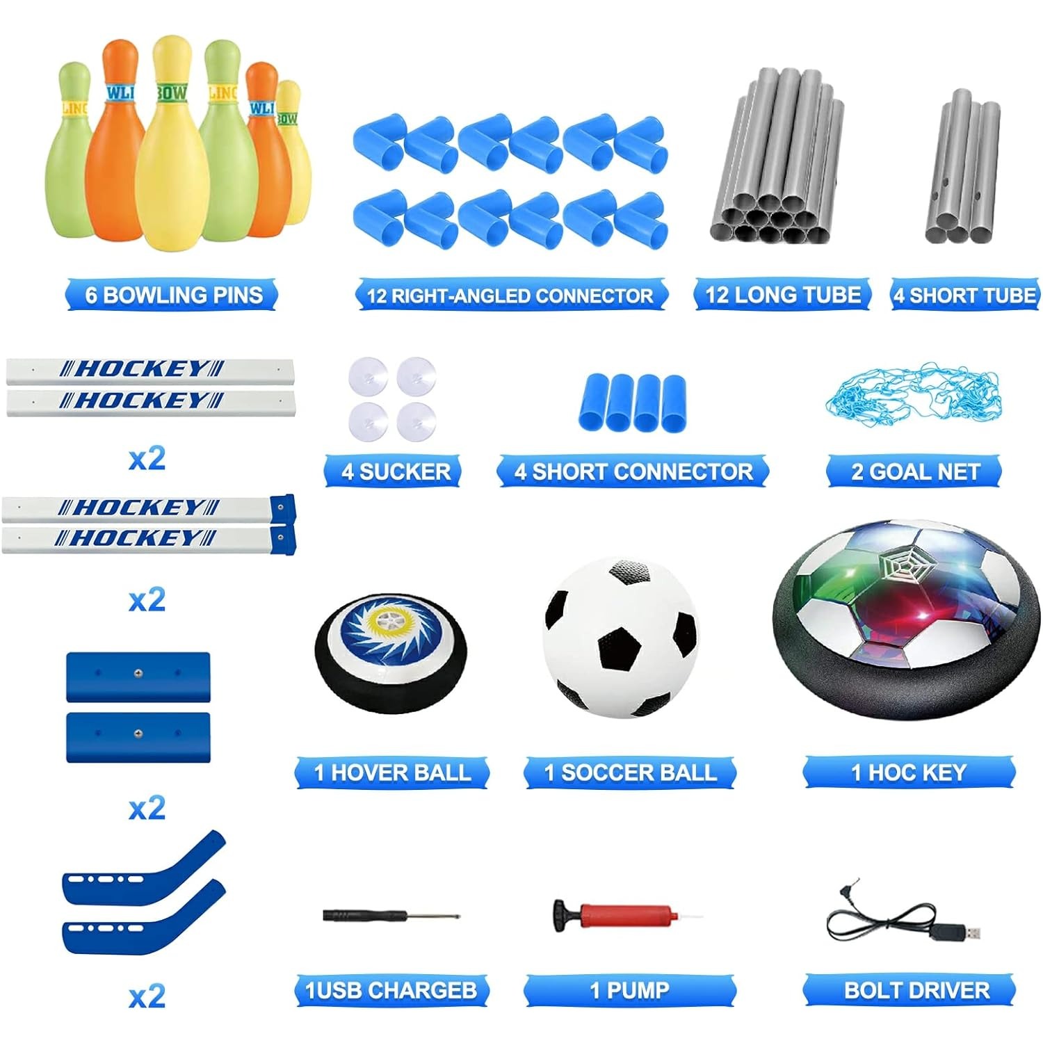 3-in-1 Hover Soccer Ball Hocke – Kids Outdoor Hockey Set Bewertung und Preis