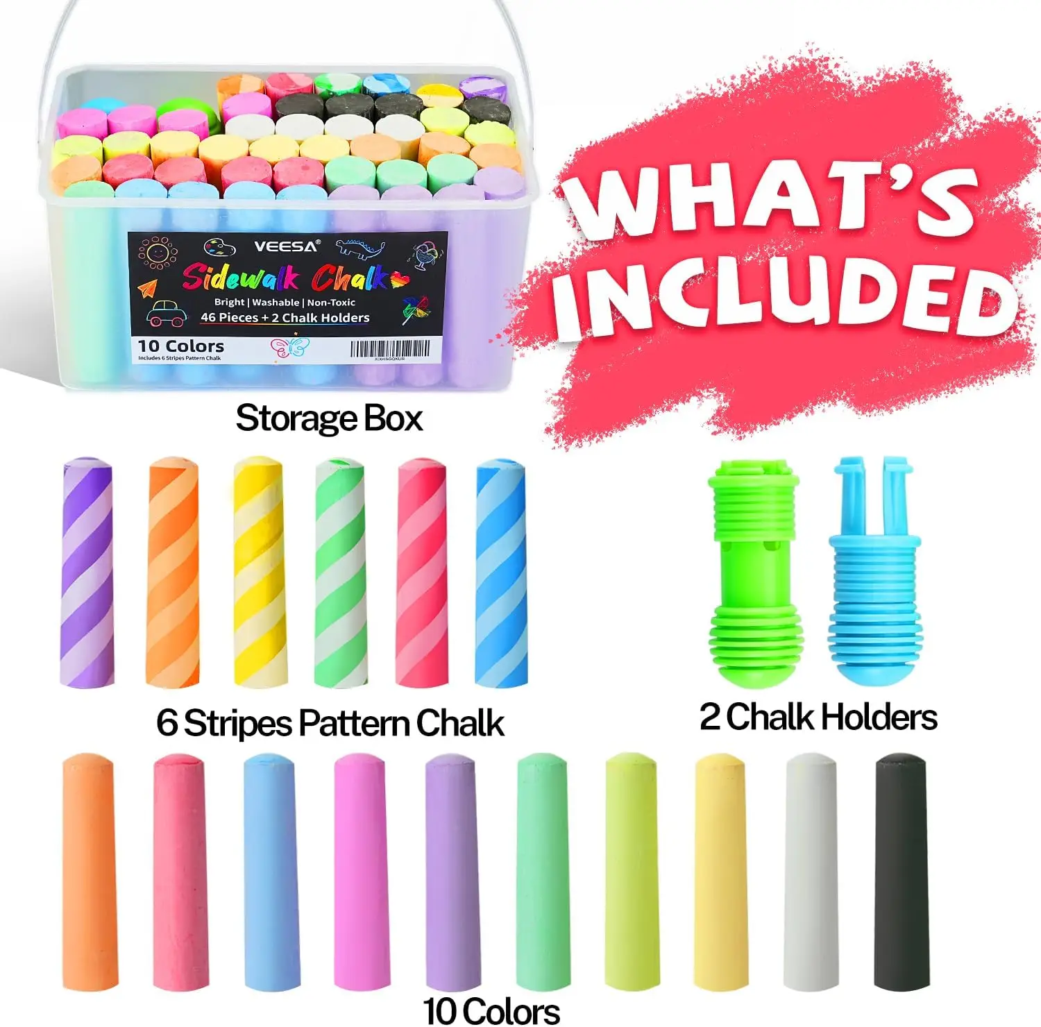 Jumbo Sidewalk Chalk Set for K – Chalk Outdoor Jumbo Bewertung und Preis