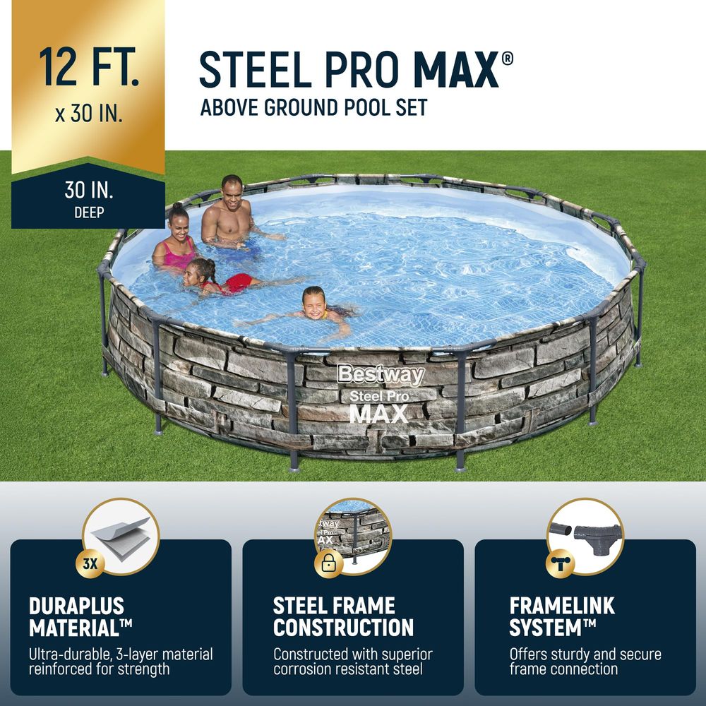 12 x 30 Above Ground Pool, Rou – Kids Outdoor Frame Bewertung und Preis