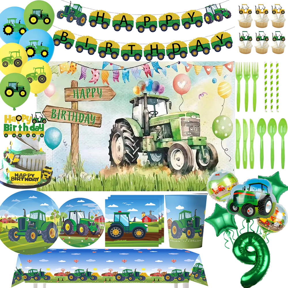 Green Farm Tractor Birthday Pa – Kids Outdoor Digger Bewertung und Preis