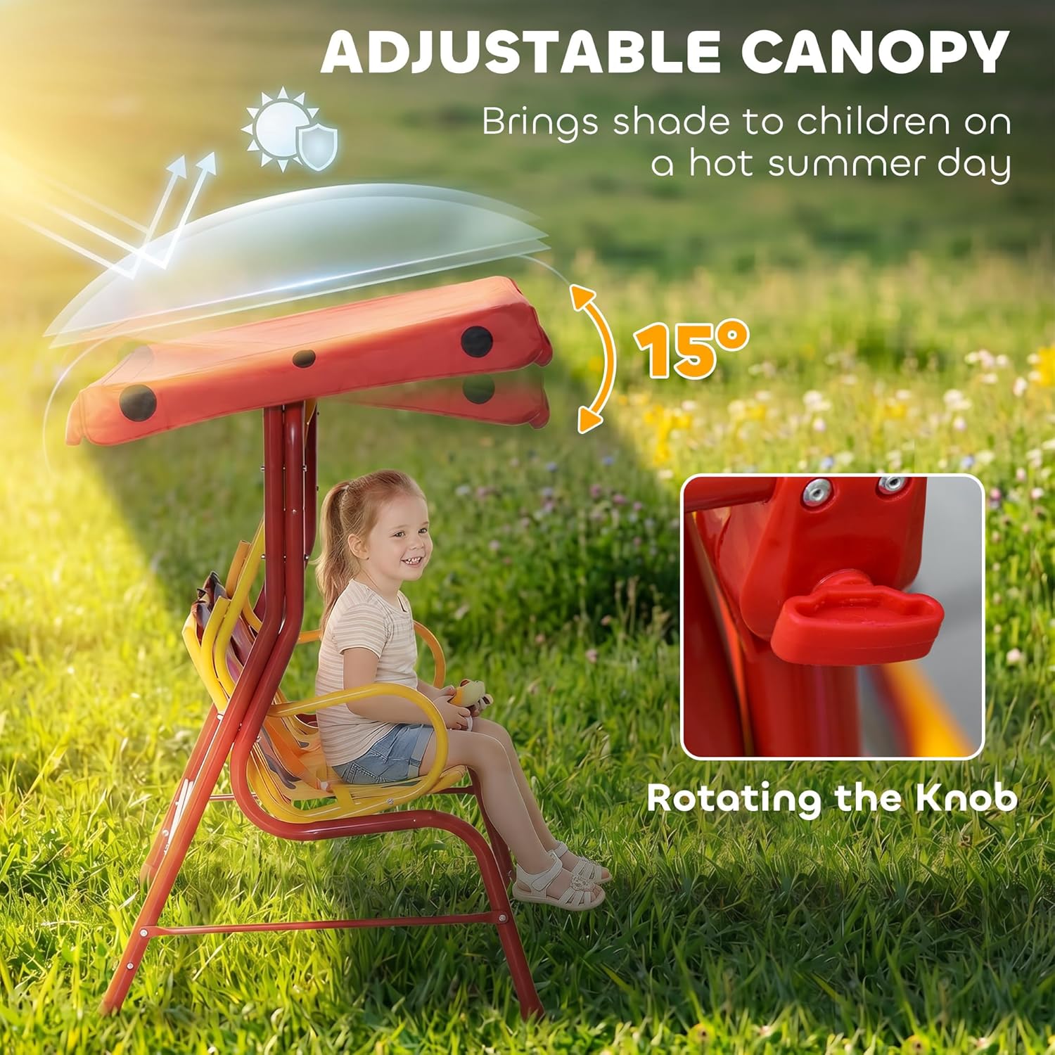 Kids Patio Swing, 2-Seater Out – Kids Outdoor Hanging Chair Bewertung und Preis