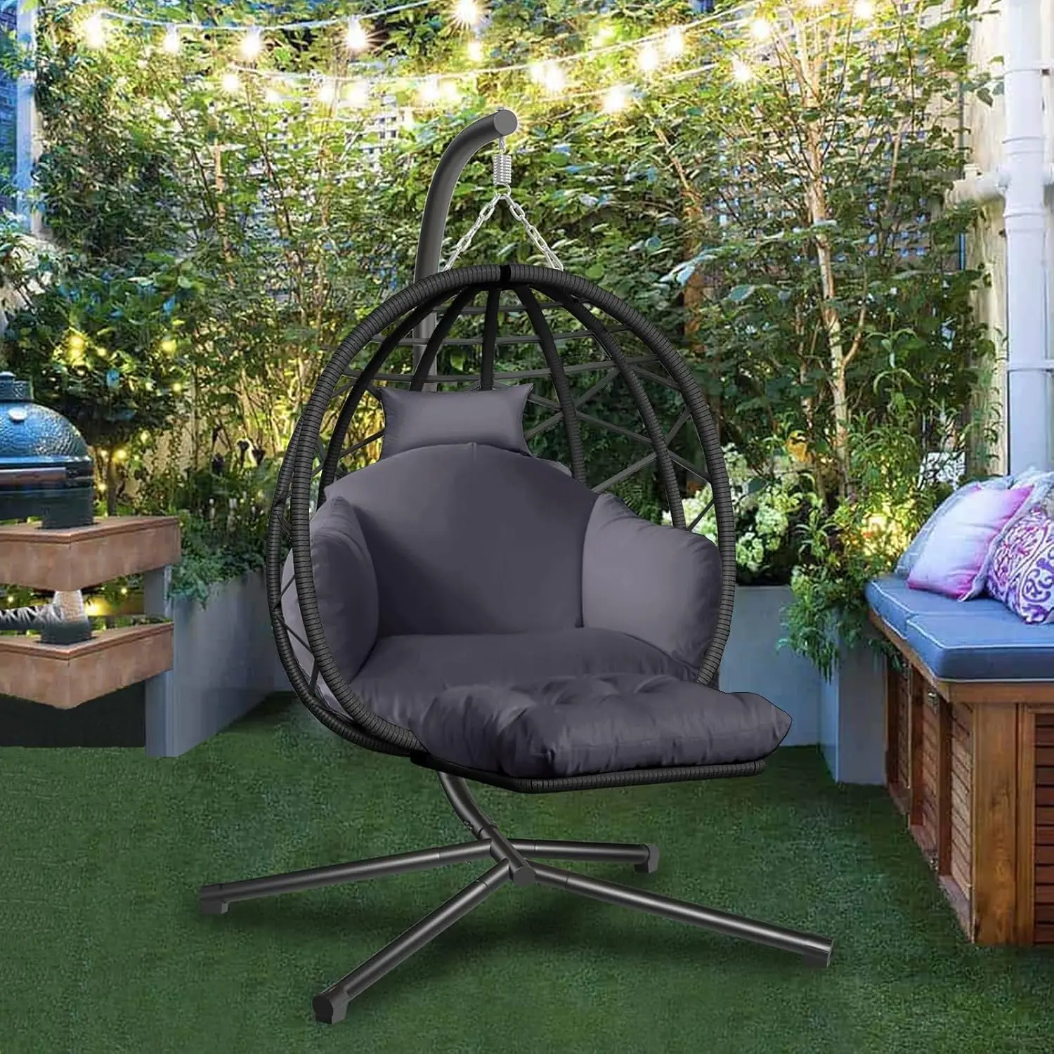 Hanging Egg Chair with Stand a – Kids Outdoor Hanging Chair Bewertung und Preis