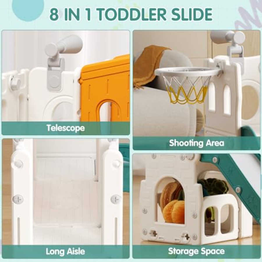 8 in 1 Toddler Slide Set Kid S – Kids Outdoor Playground Bewertung und Preis