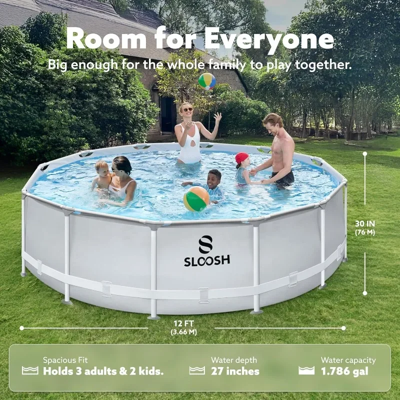 SLOOSH Round Above Ground Pool – Kids Outdoor Frame Bewertung und Preis