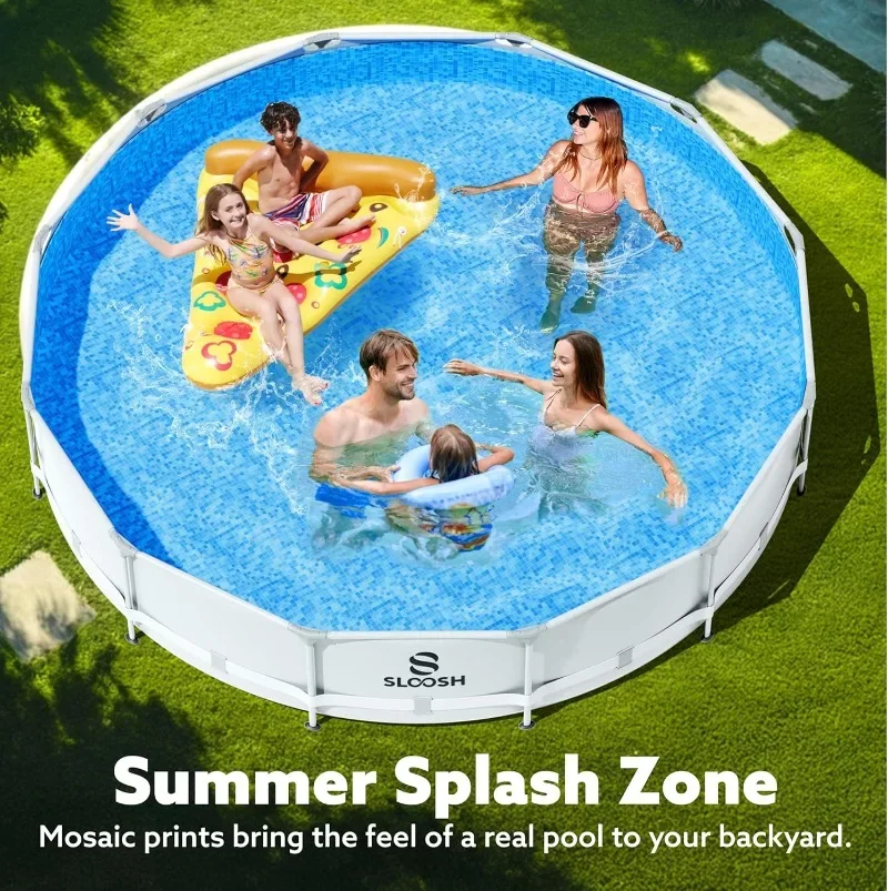 SLOOSH Round Above Ground Pool – Kids Outdoor Frame Bewertung und Preis