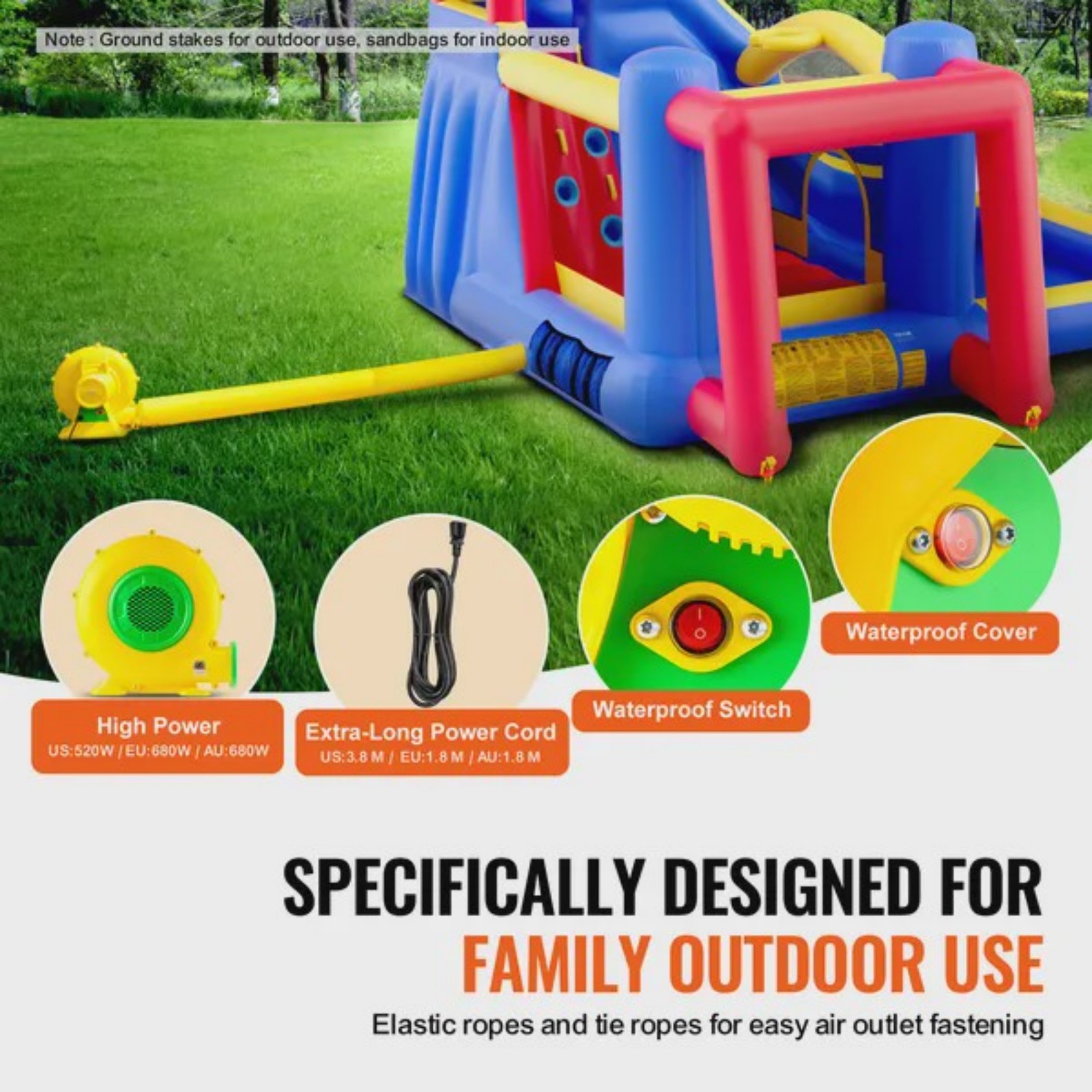 Inflatable Bounce House Outdoo – Kids Outdoor Jump House Bewertung und Preis