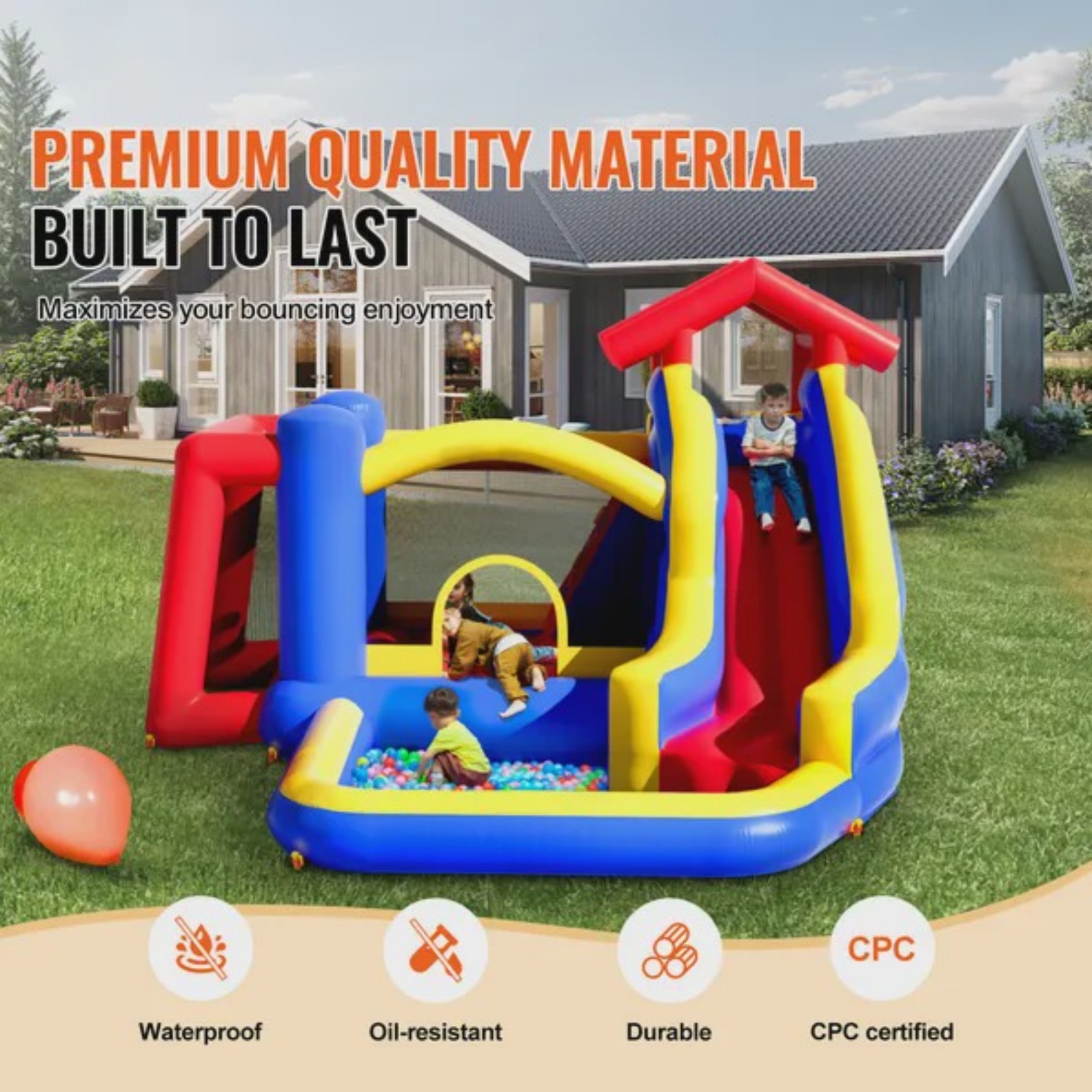 Inflatable Bounce House Outdoo – Kids Outdoor Jump House Bewertung und Preis