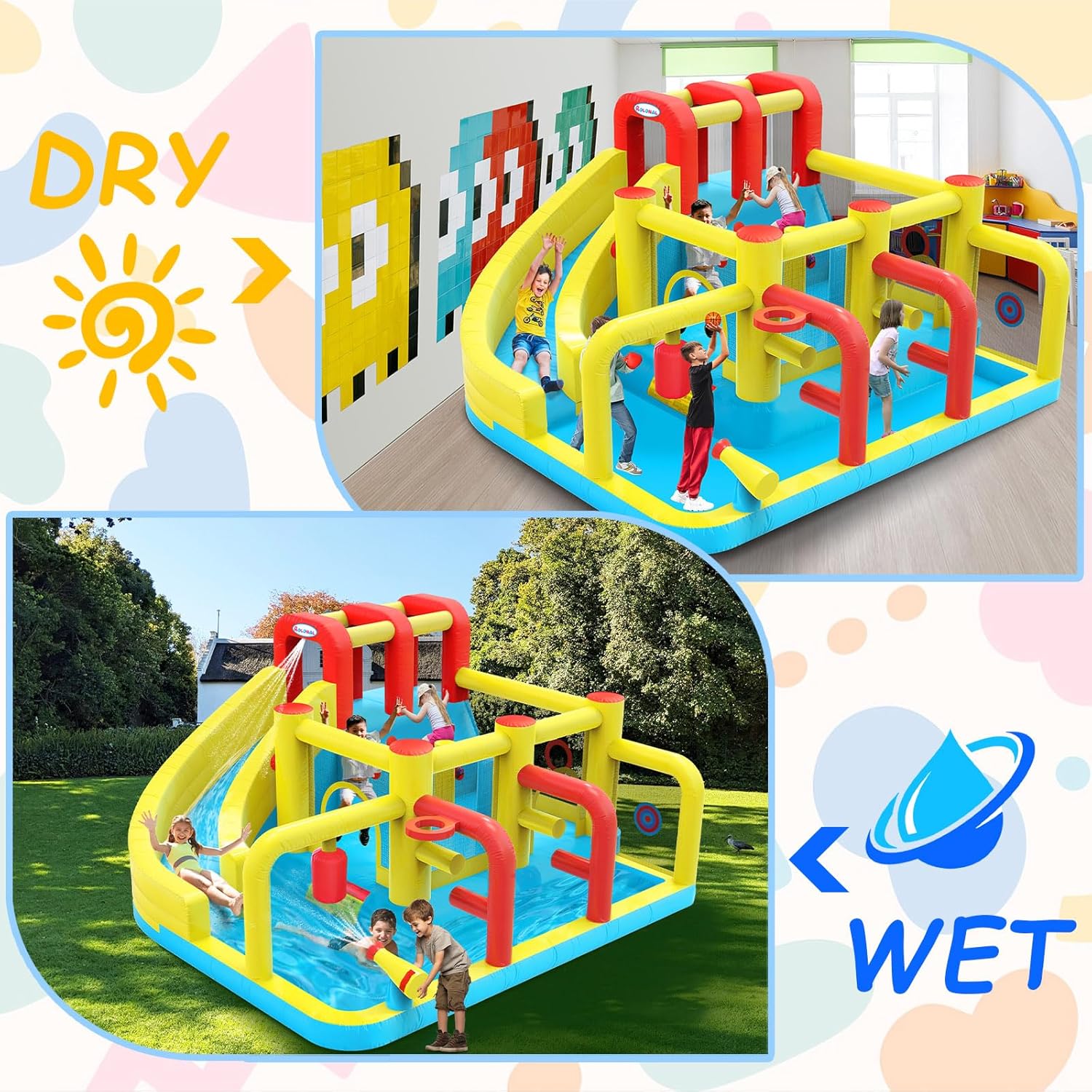 Kids Inflatable Water Slide Bo – Kids Outdoor Inflatable Bewertung und Preis