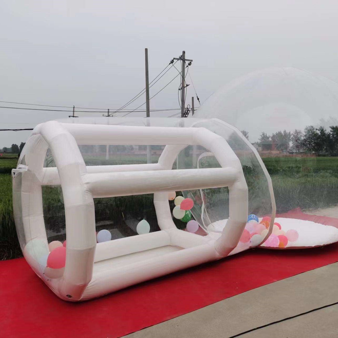 Outdoor  White PVC Inflatable  – Kids Outdoor Jump House Bewertung und Preis