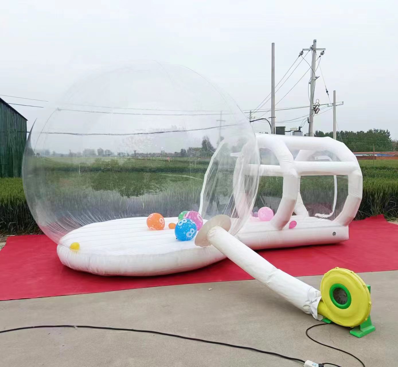 Outdoor  White PVC Inflatable  – Kids Outdoor Jump House Bewertung und Preis