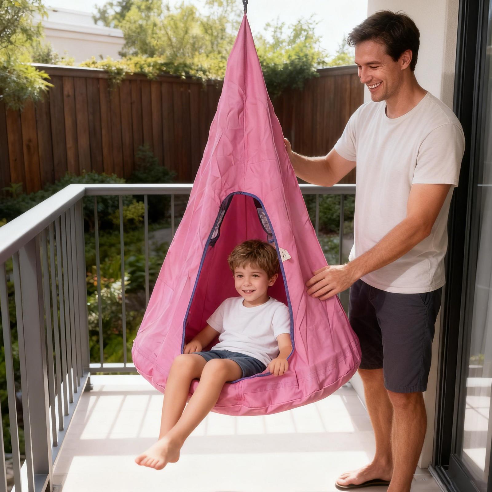Kids Pod Swing Seat With Cushi – Kids Outdoor Nest Swing Bewertung und Preis