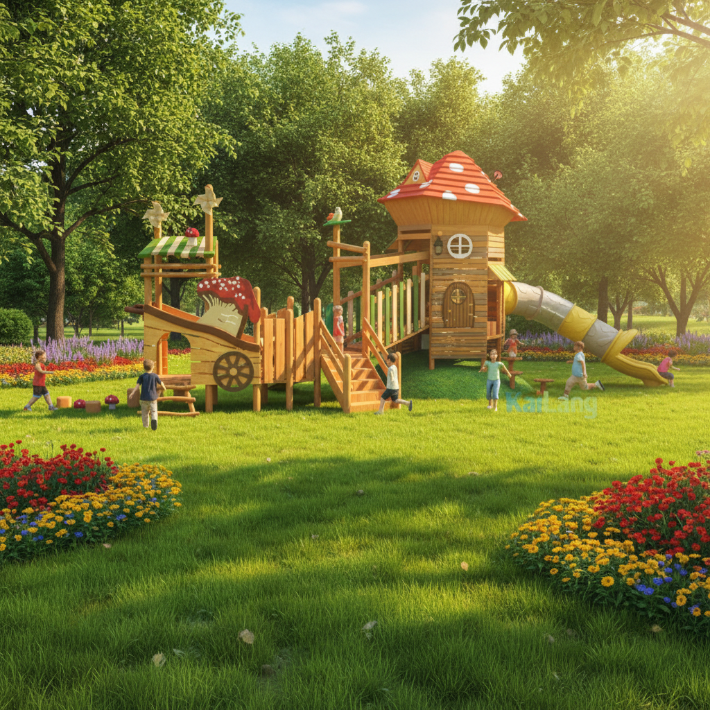 Forest Mushroom House Shape Wo – Outdoor Children'S Park Bewertung und Preis