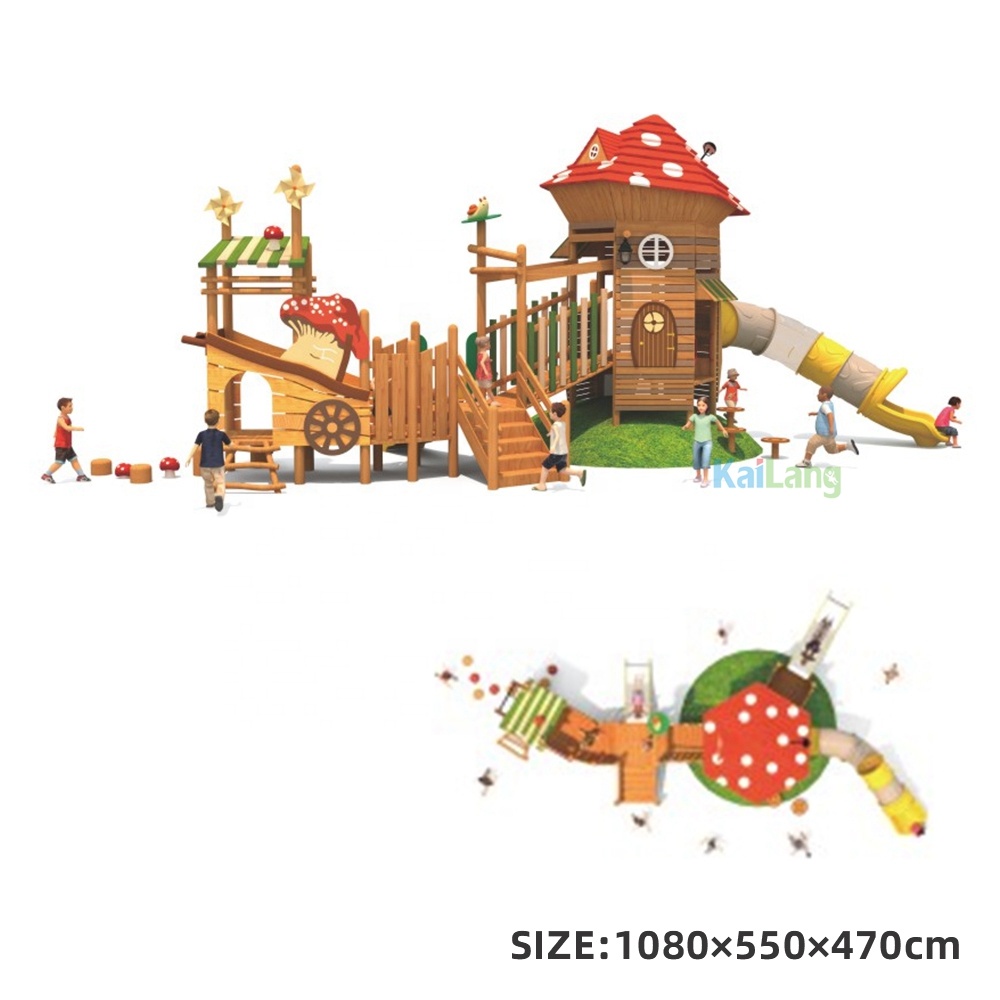 Forest Mushroom House Shape Wo – Outdoor Children'S Park Bewertung und Preis