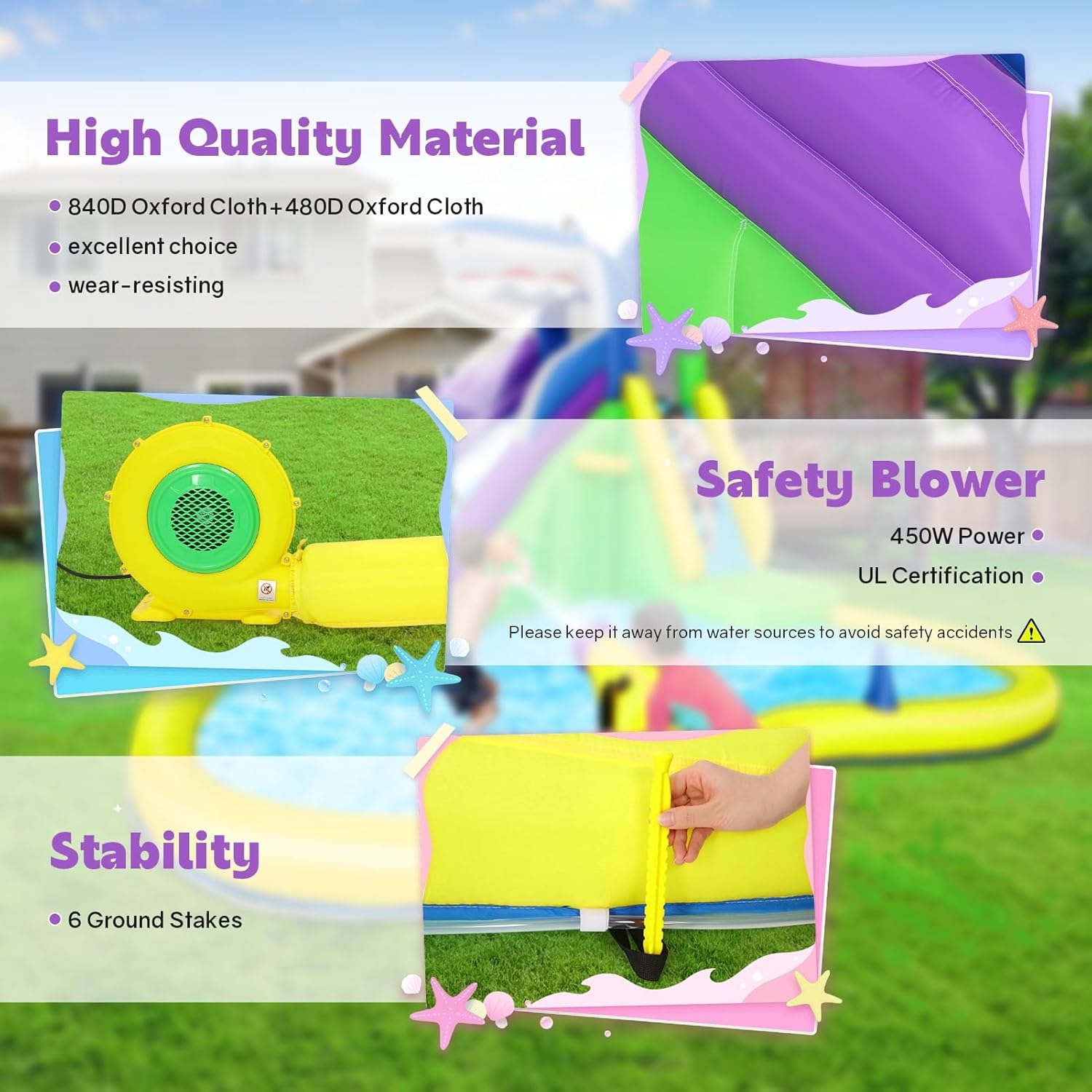 13x14FT Inflatable Bounce Hous – Kids Outdoor Inflatable Bewertung und Preis