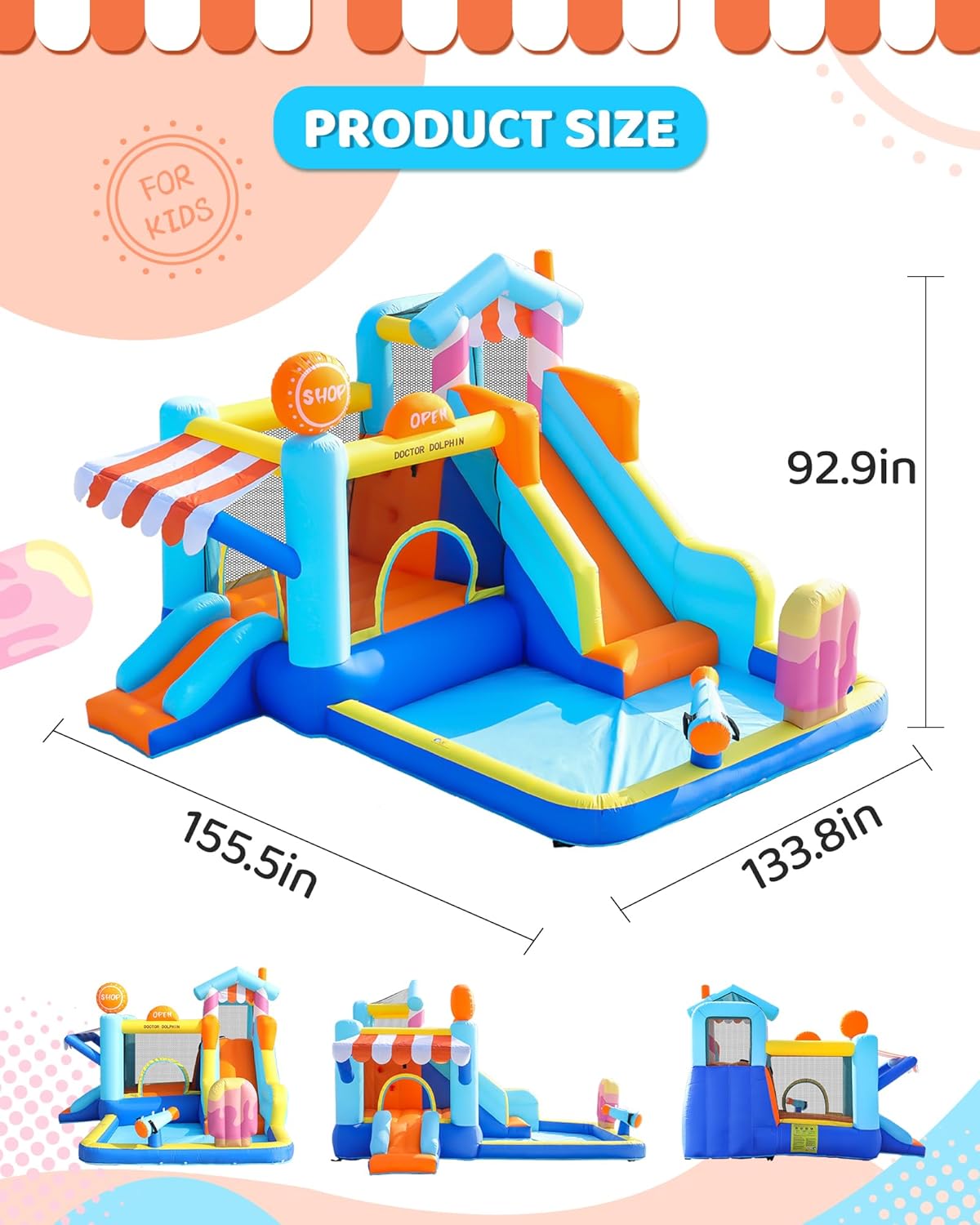 Kids Inflatable Bounce House w – Kids Outdoor Inflatable Bewertung und Preis